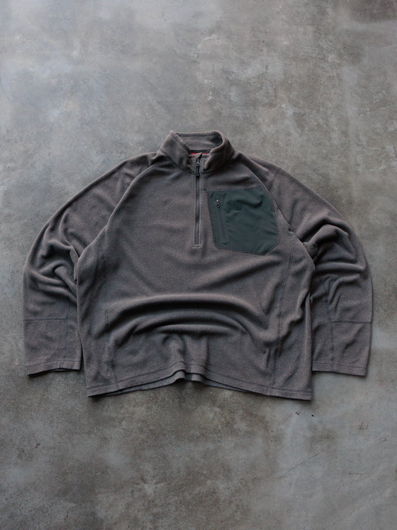 Vintage Grey The North Face Fleece Quarter Zip (XL)