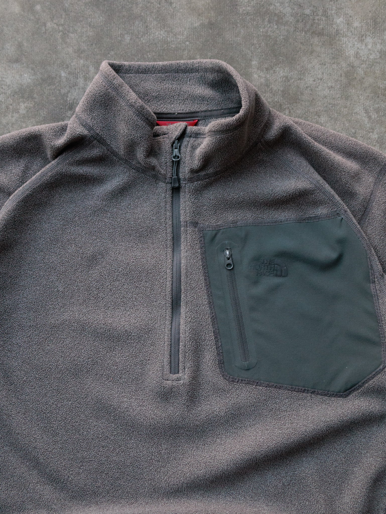 Vintage Grey The North Face Fleece Quarter Zip (XL)