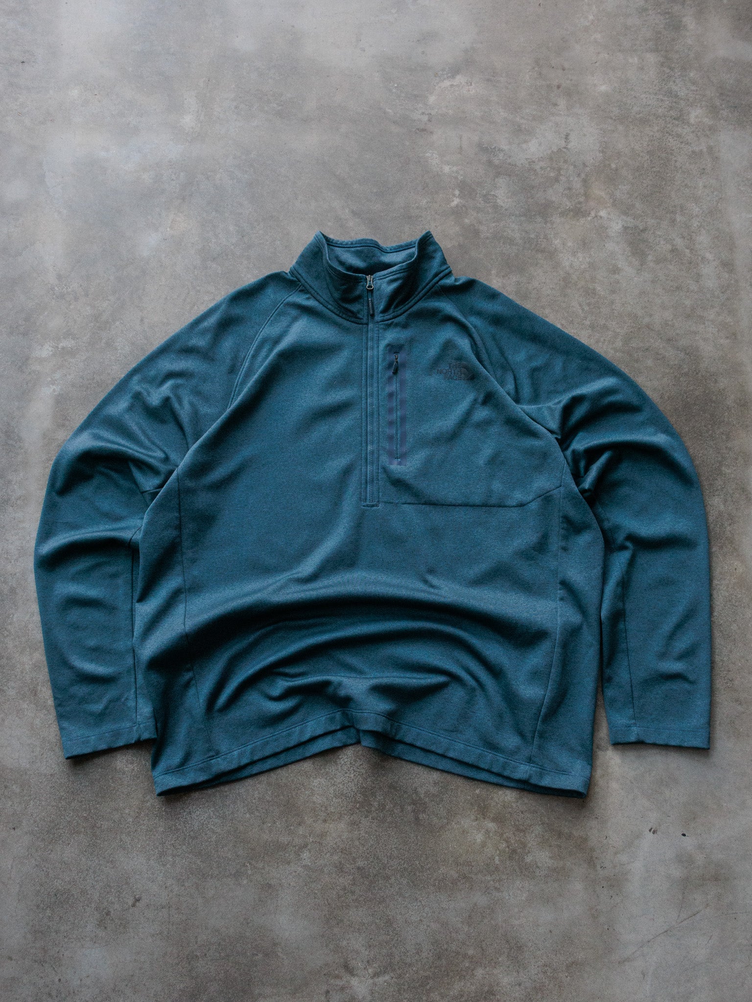 Vintage Teal The North Face Fleece Quarter Zip (2XL)