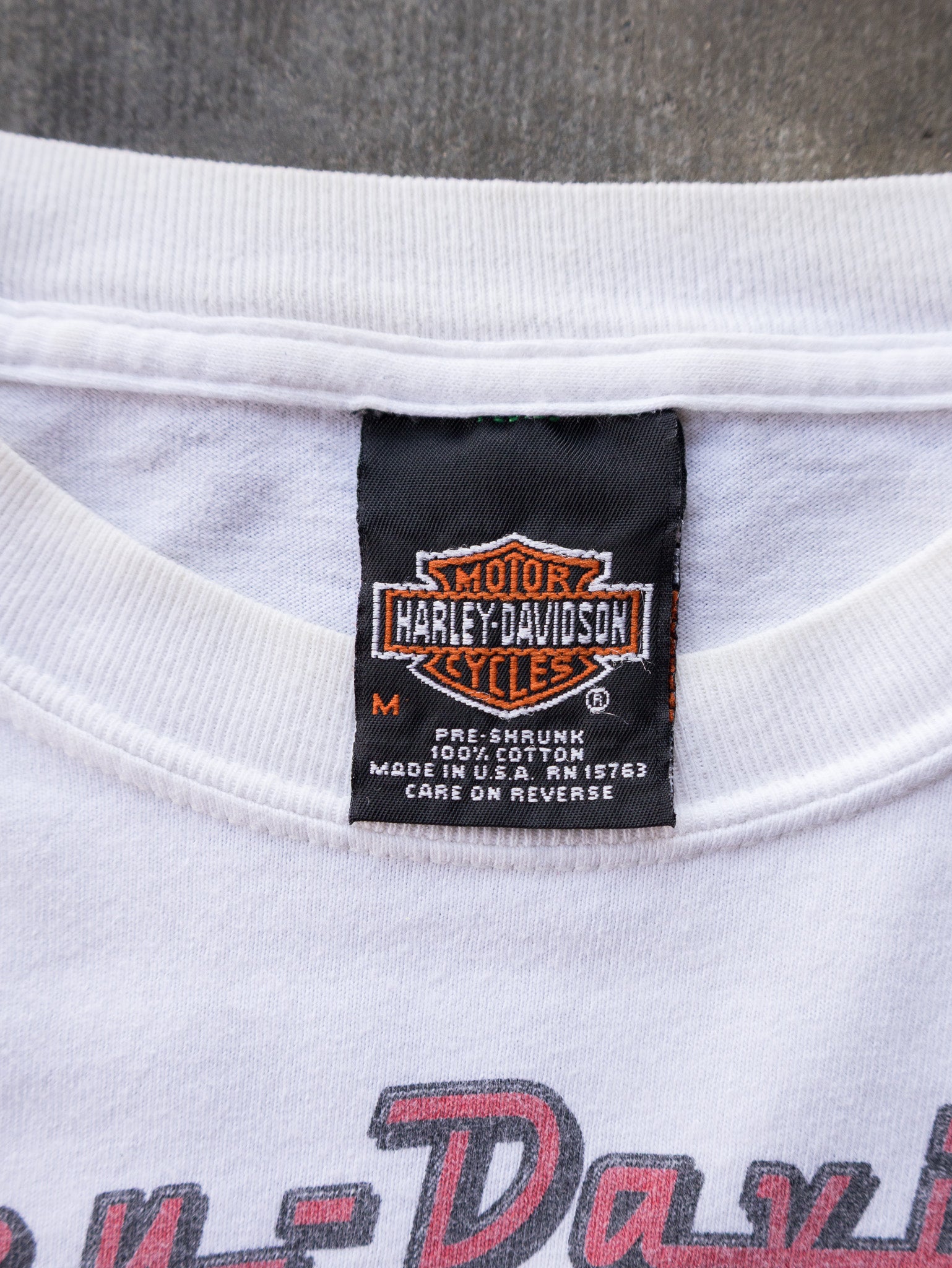 Vintage White Harley-Davidson Route 66 Long Sleeve (M)