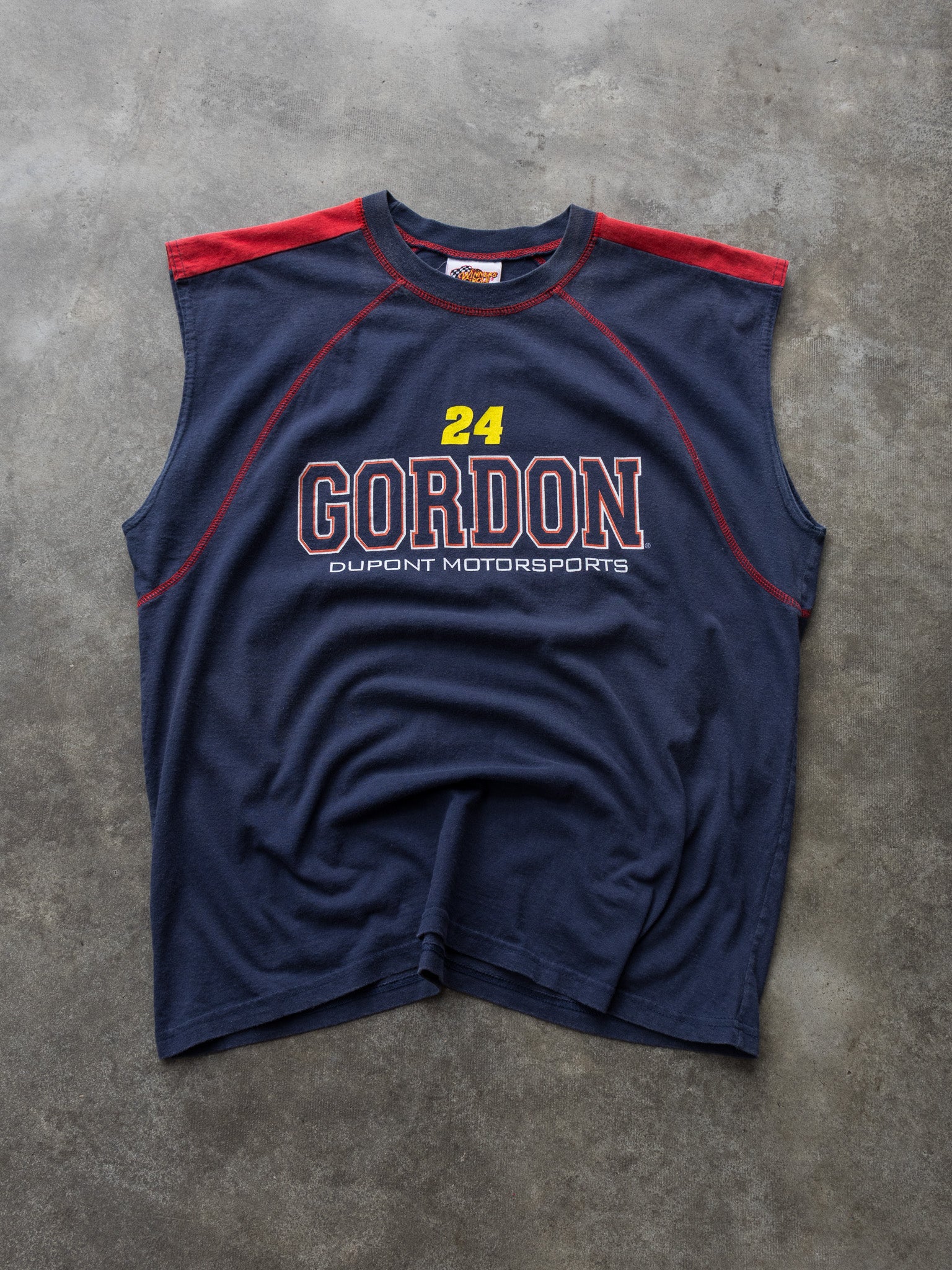 Vintage 00s Navy Jeff Gordon DuPont Motorsports Tank (L)