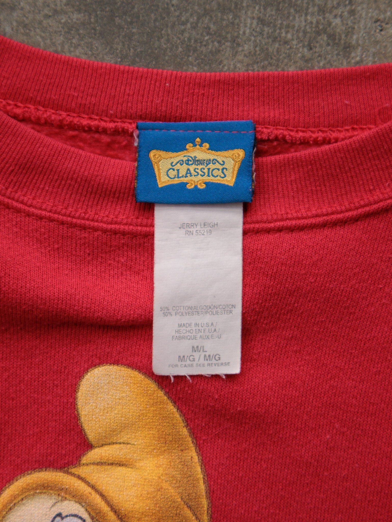 Vintage 90s Red Disney Happy Sweatshirt (-)