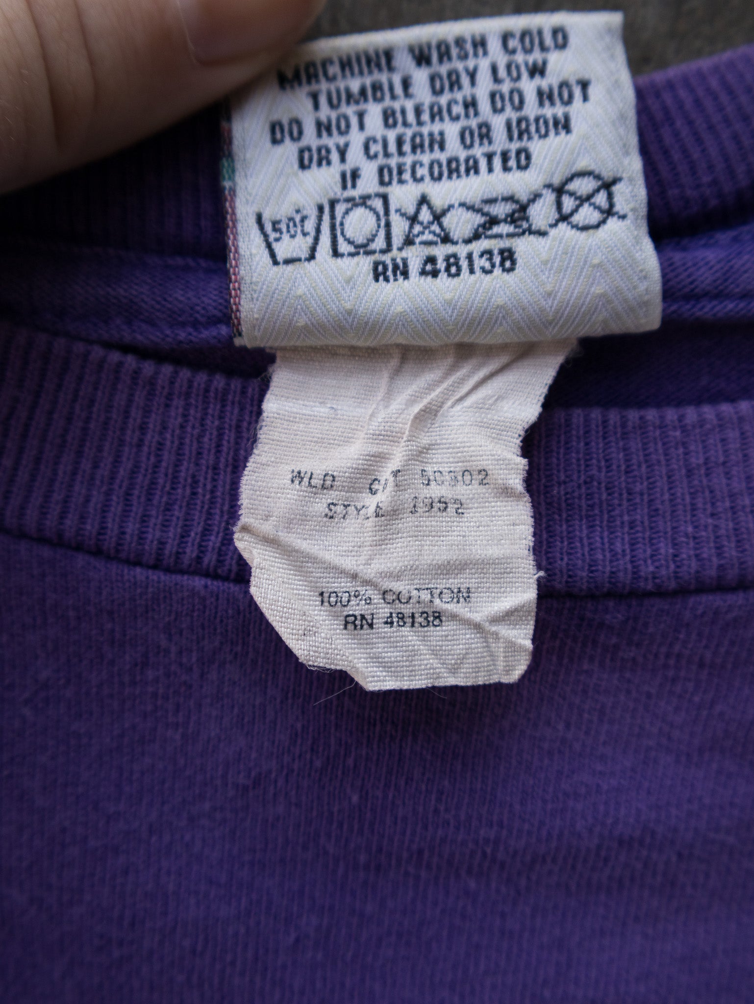 Vintage 90s Purple Charlotte Hornets Tee (L)