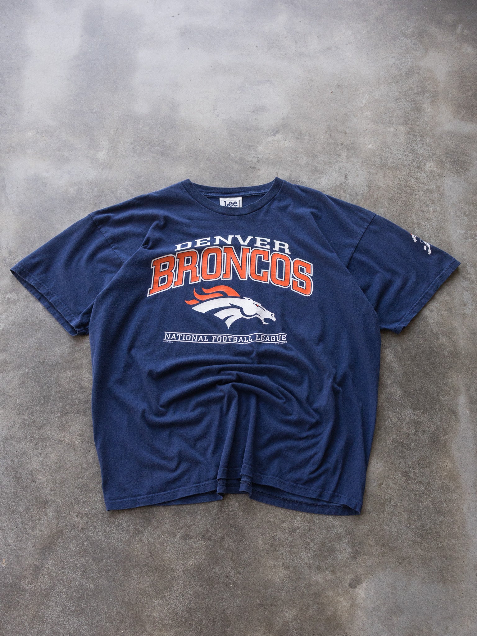 Vintage 1998 Navy Denver Broncos Tee (2XL)