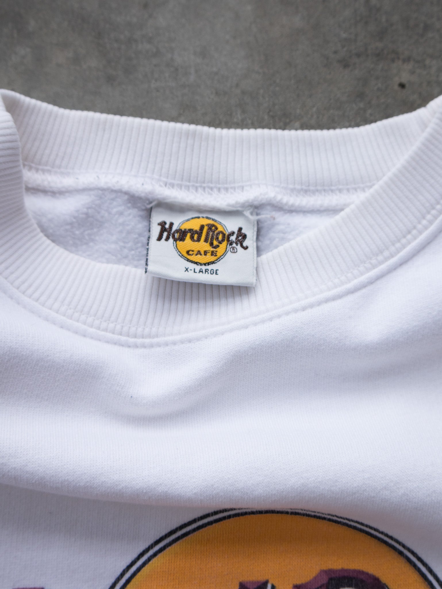 Vintage White Hard Rock Cafe London Sweatshirt (XL)