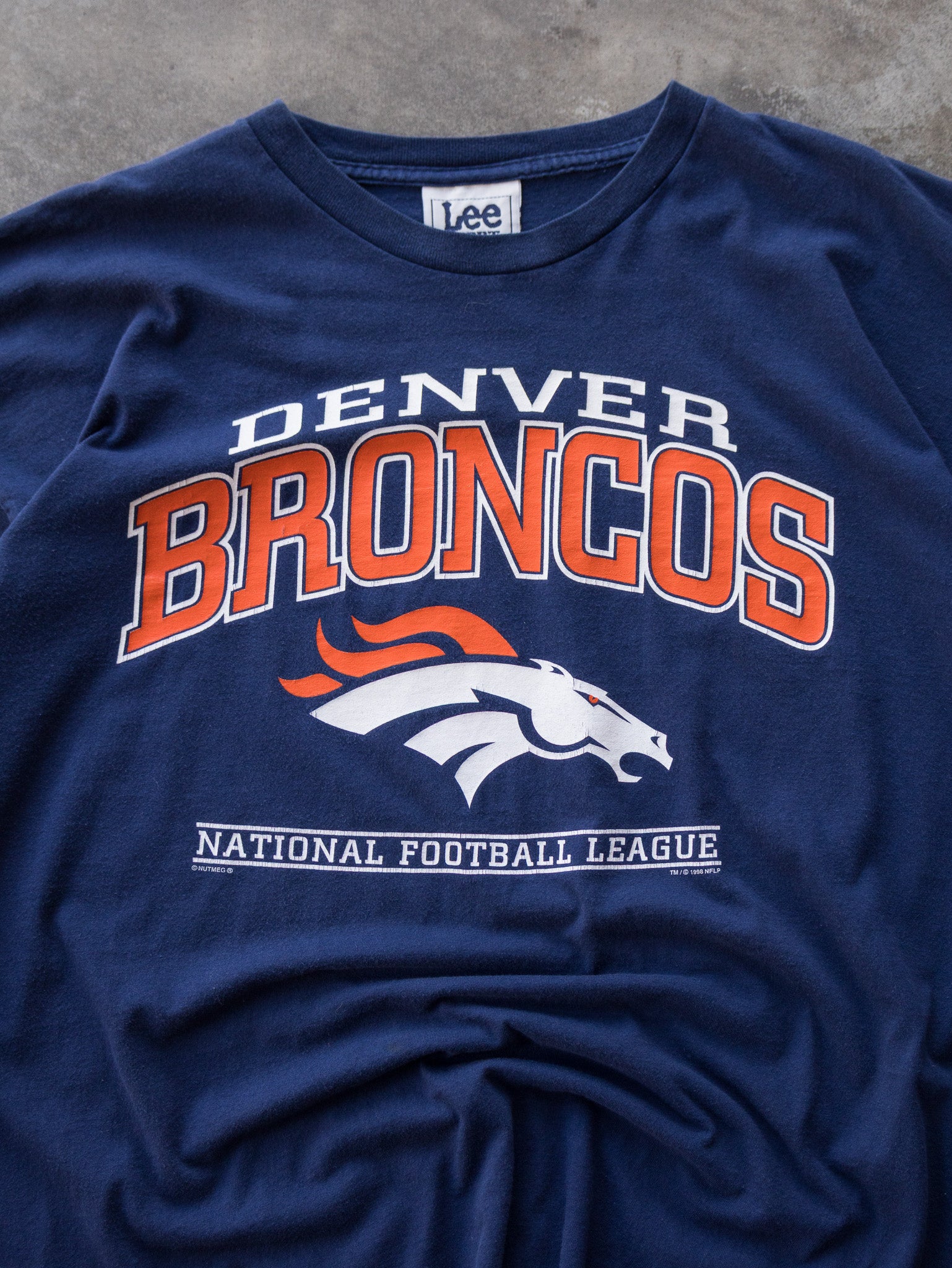 Vintage 1998 Navy Denver Broncos Tee (2XL)