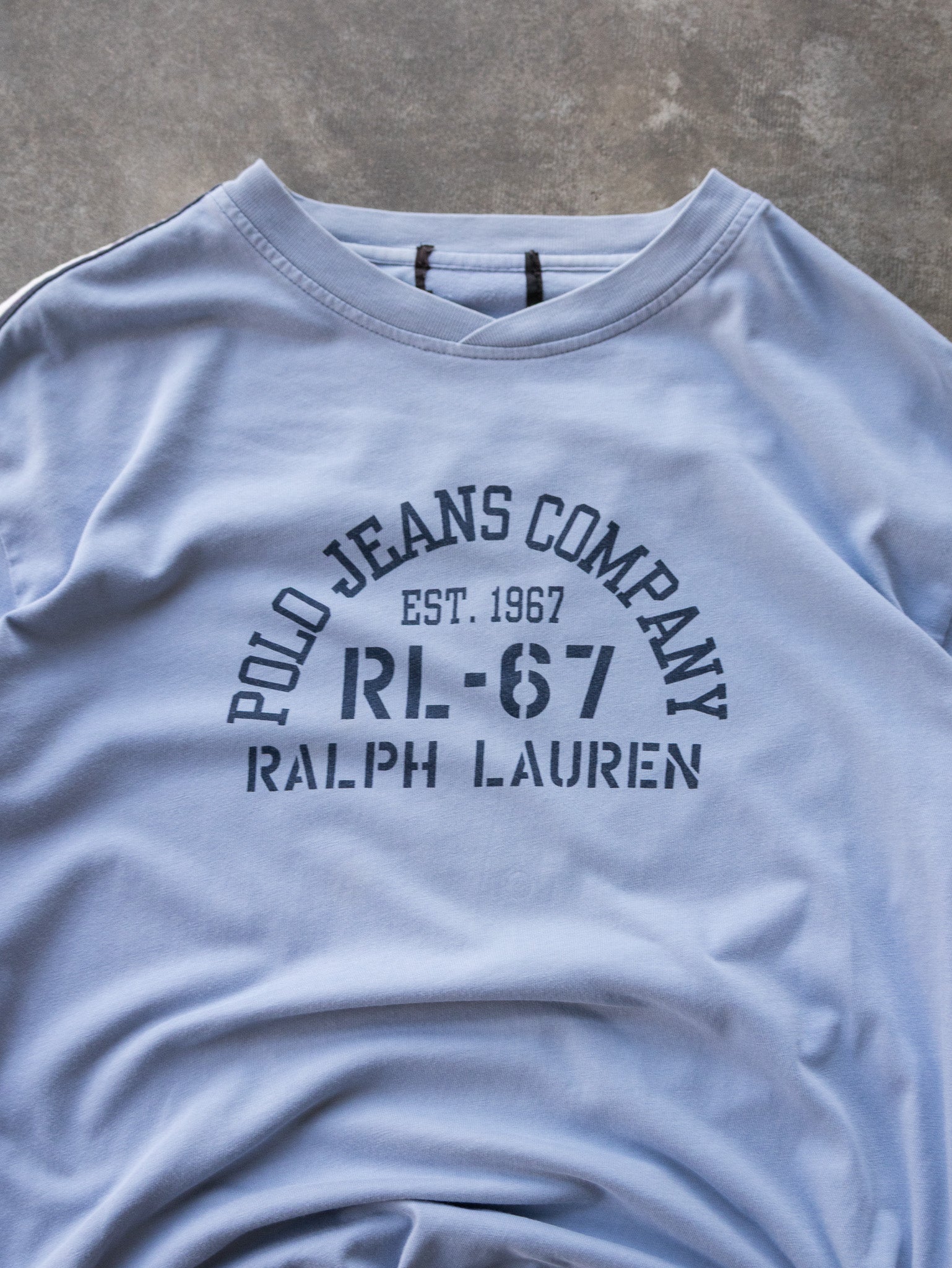 Vintage Baby Blue Polo Jeans Ralph Lauren Long Sleeve (L)