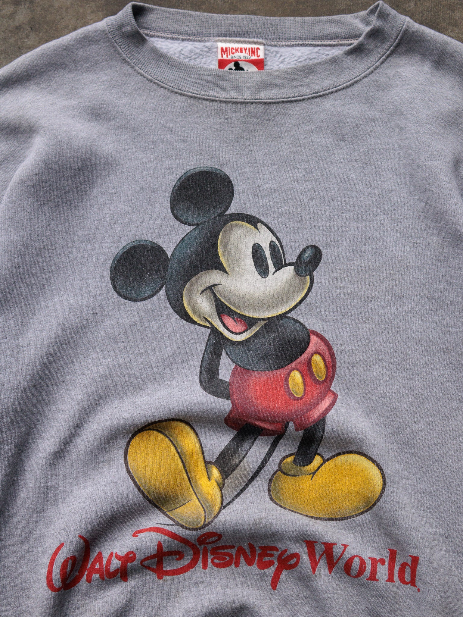 Vintage Grey Walt Disney World Mickey Mouse Sweatshirt (S)