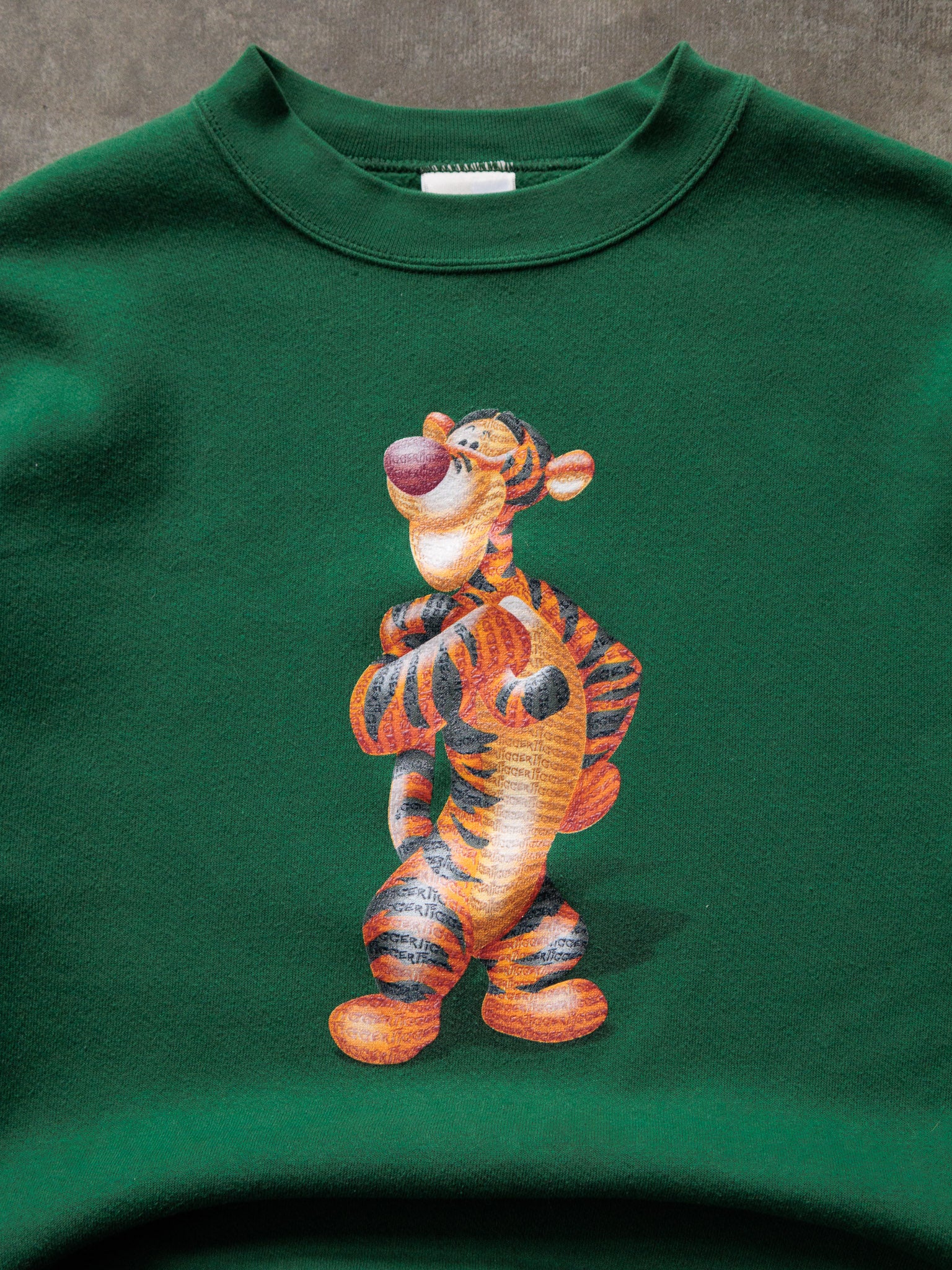 Vintage 90s Green Disney Tigger Sweatshirt (M)