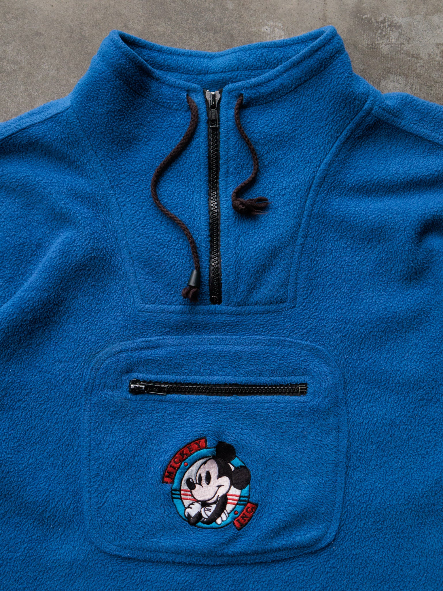 Vintage 90s Blue Disney Mickey Mouse Fleece Sweatshirt (L)
