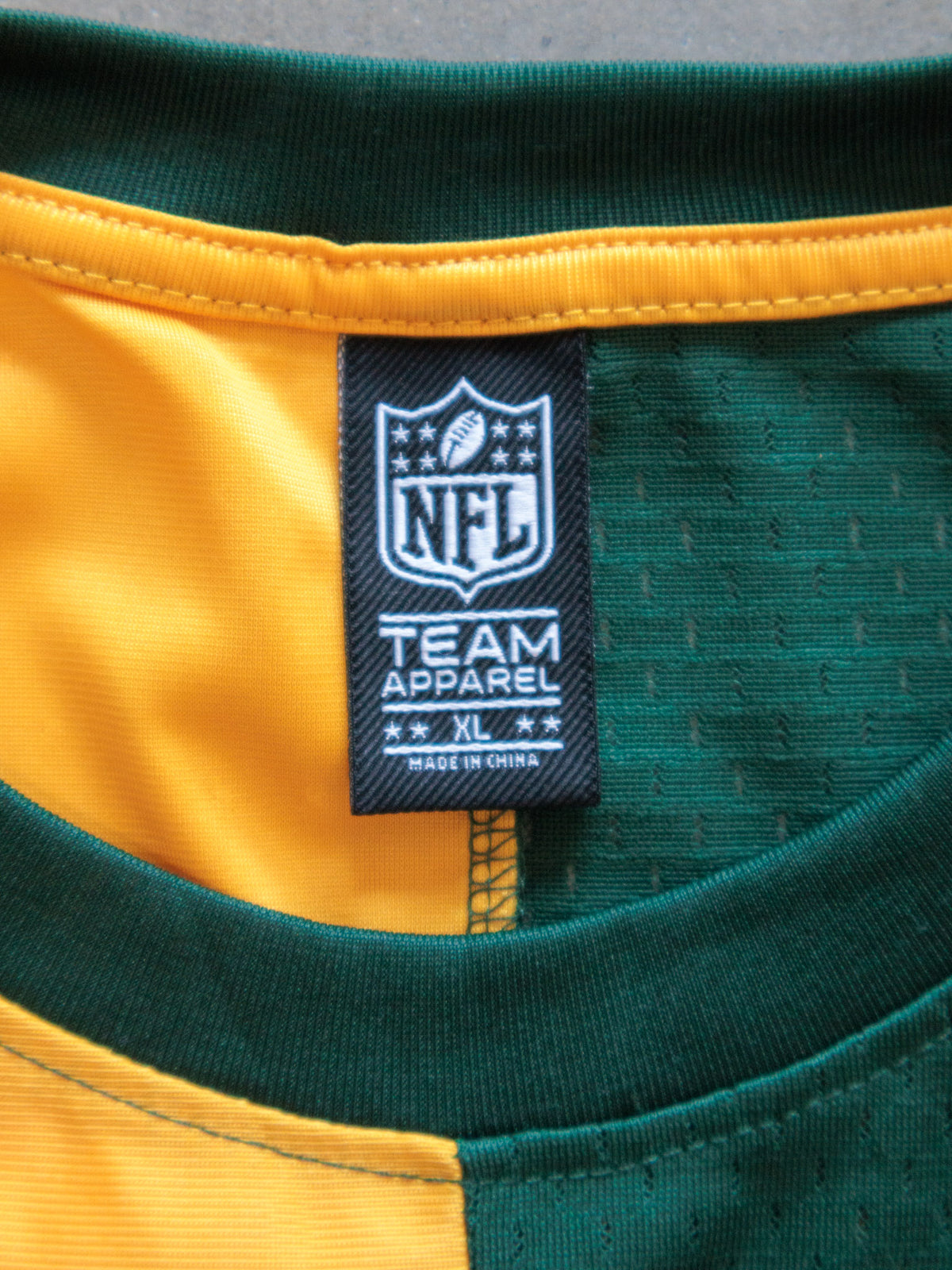Vintage Green Bay Packers Colourblock Jersey (XL)