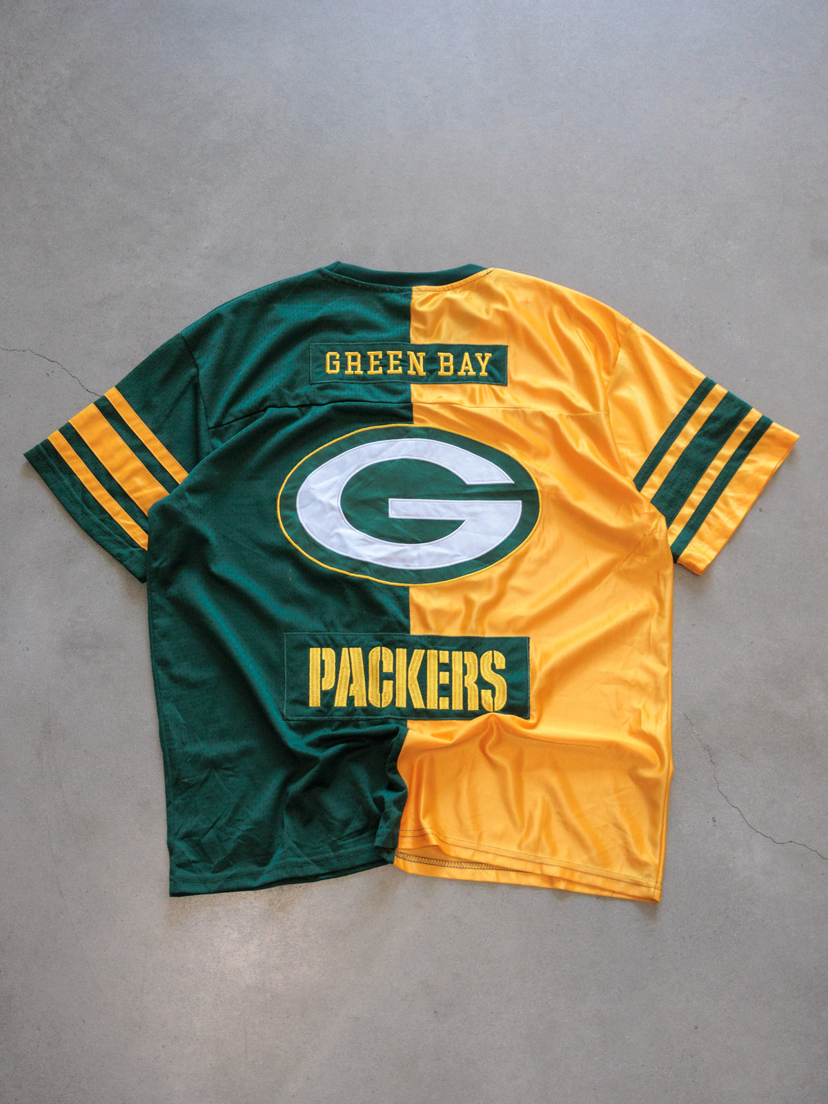 Vintage Green Bay Packers Colourblock Jersey (XL)