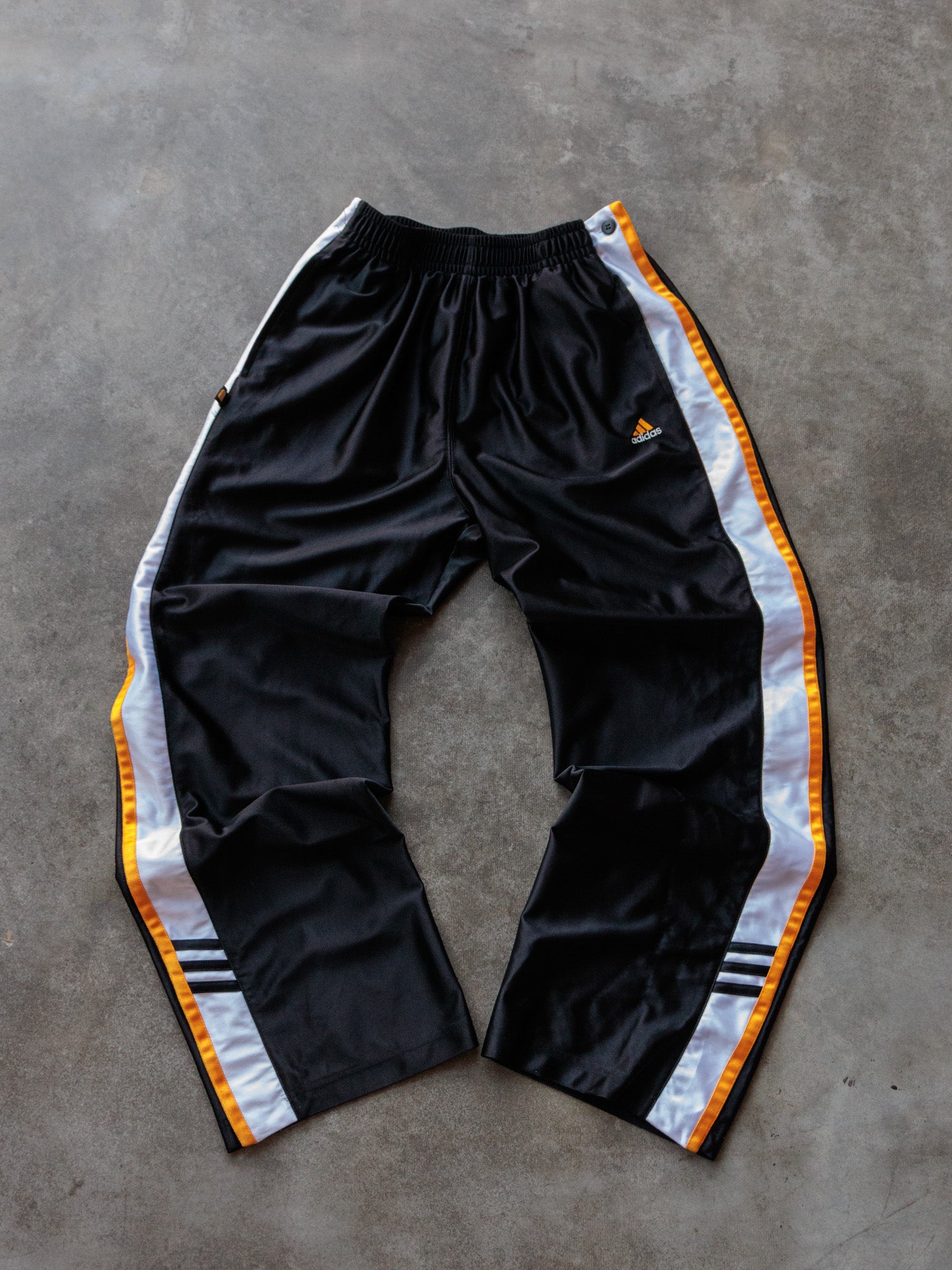 Vintage 00s Black Adidas Snap Pants (XL)