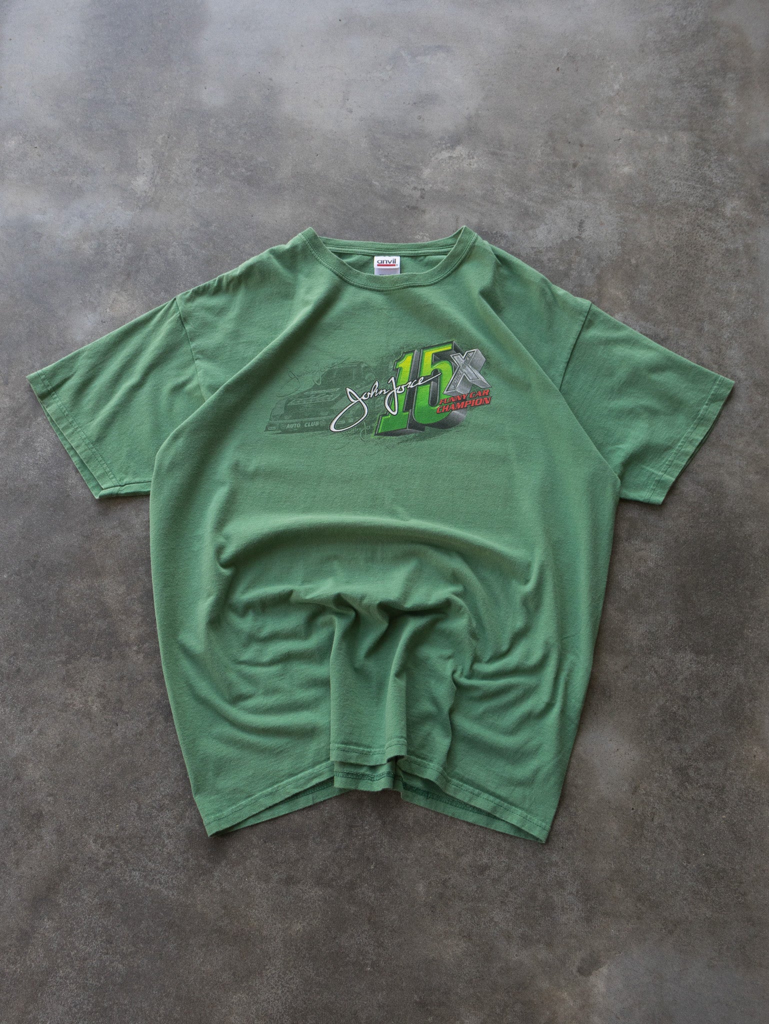 Vintage John Force Funny Car Champion NHRA Racing Tee (XL)