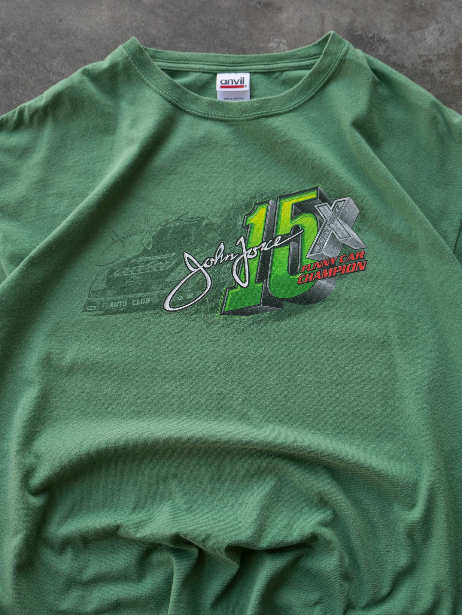 Vintage John Force Funny Car Champion NHRA Racing Tee (XL)