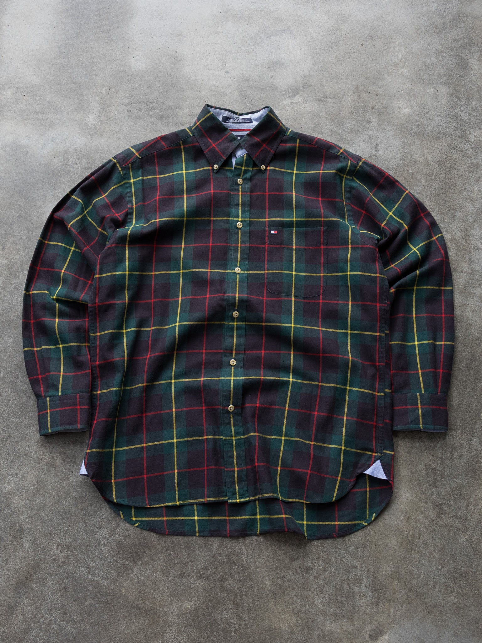 Vintage Green Tommy Hilfiger Check Shirt (S)