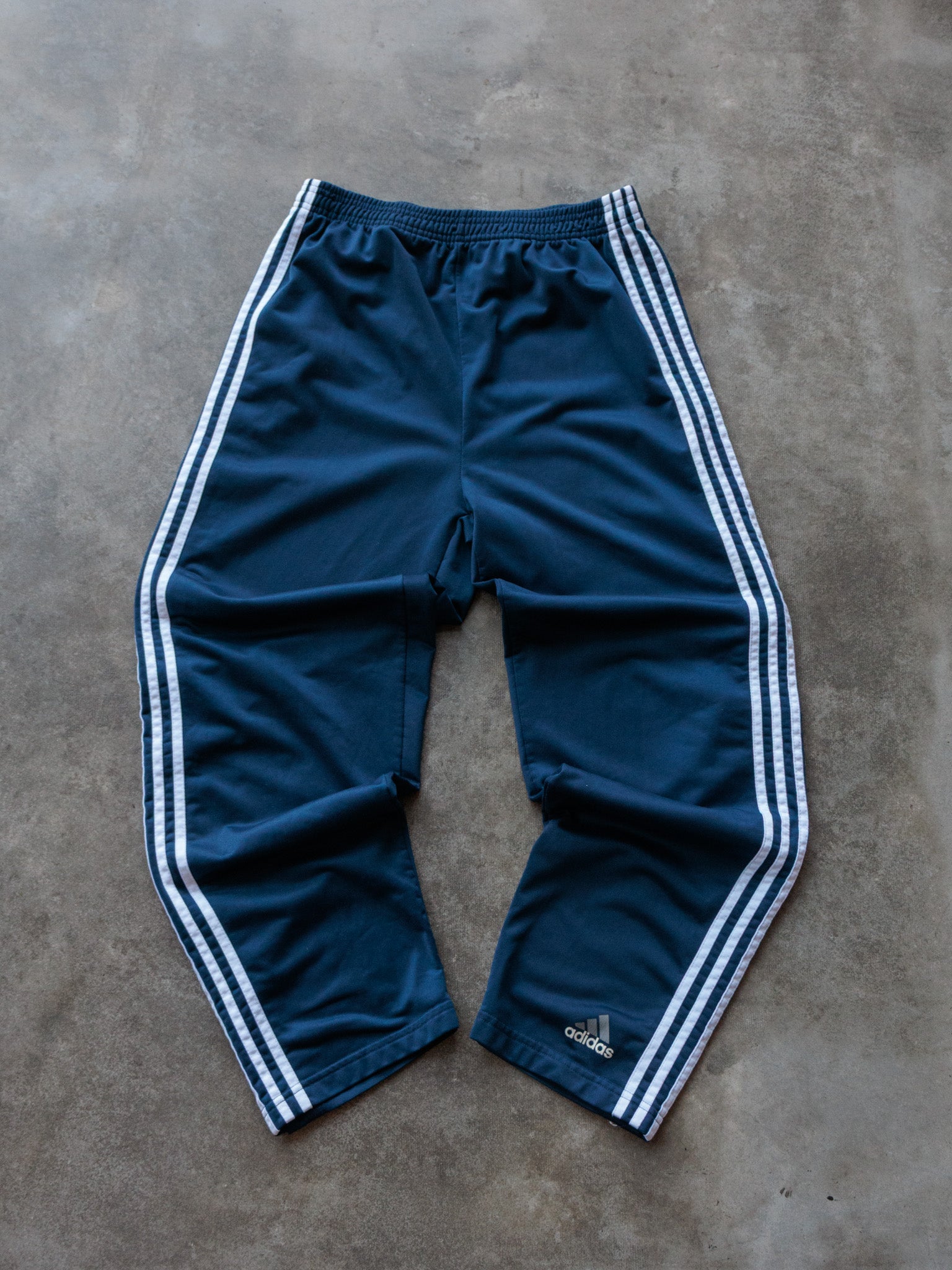 Vintage 90s Navy Adidas Track Pants (M)