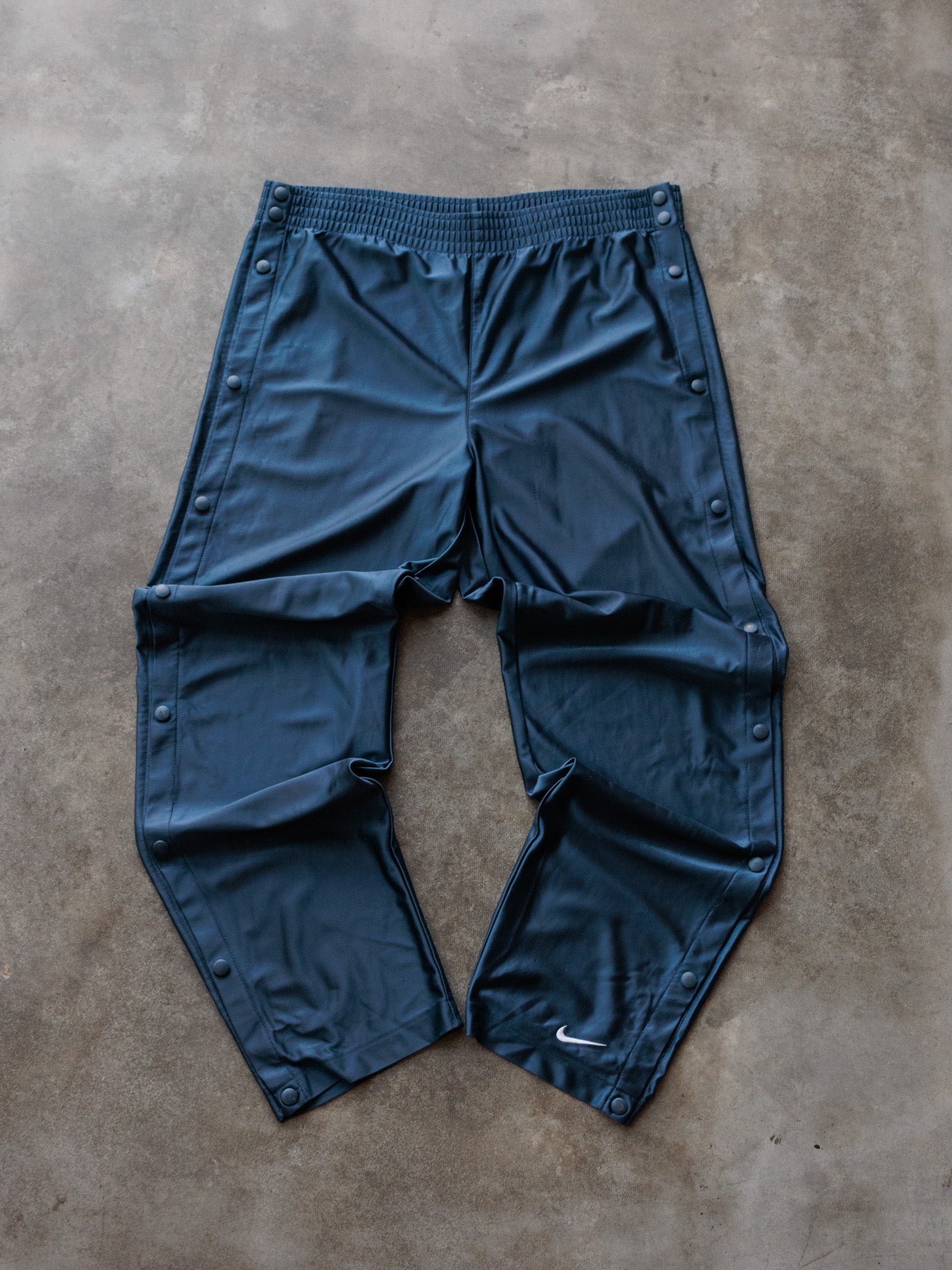 Vintage 90s Navy Nike Snap Pants (M)