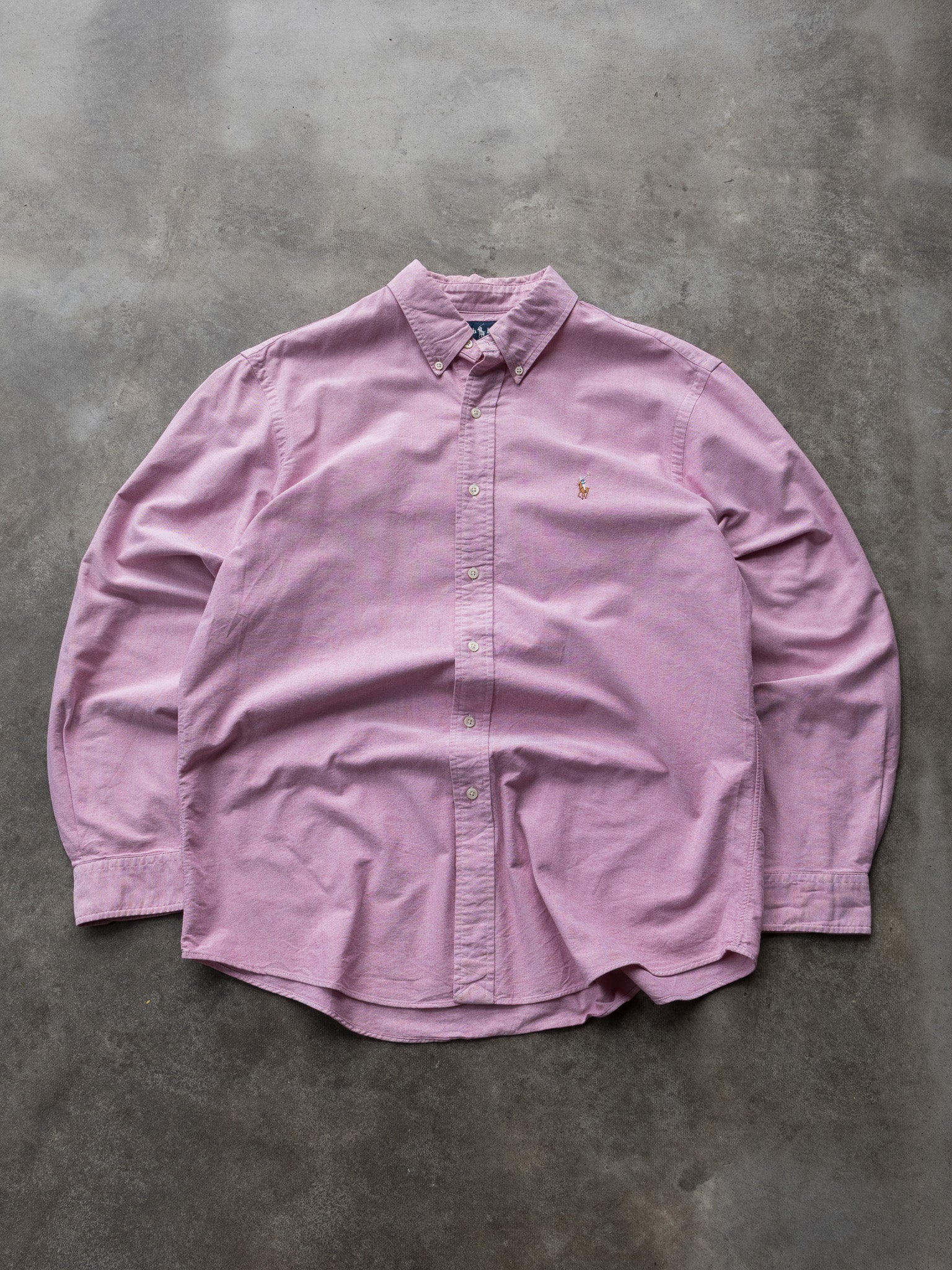Vintage Pink Ralph Lauren Shirt (XL)