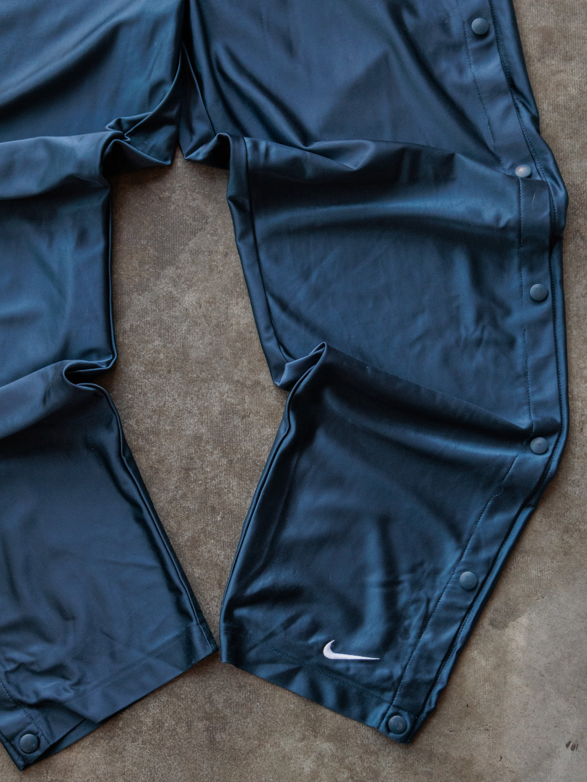 Vintage 90s Navy Nike Snap Pants (M)