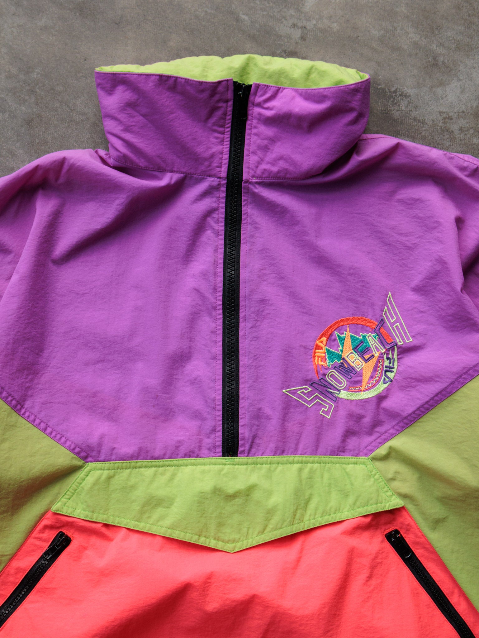 Vintage 90s Purple Fila Snow Beach Jacket (XL)