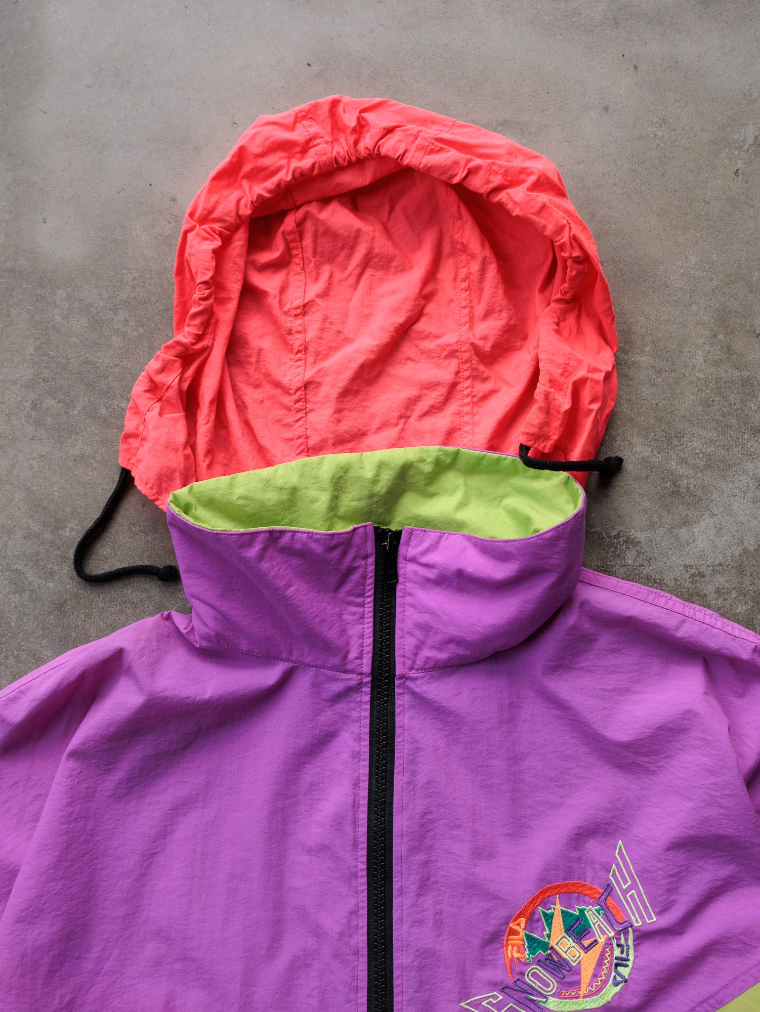 Vintage 90s Purple Fila Snow Beach Jacket (XL)