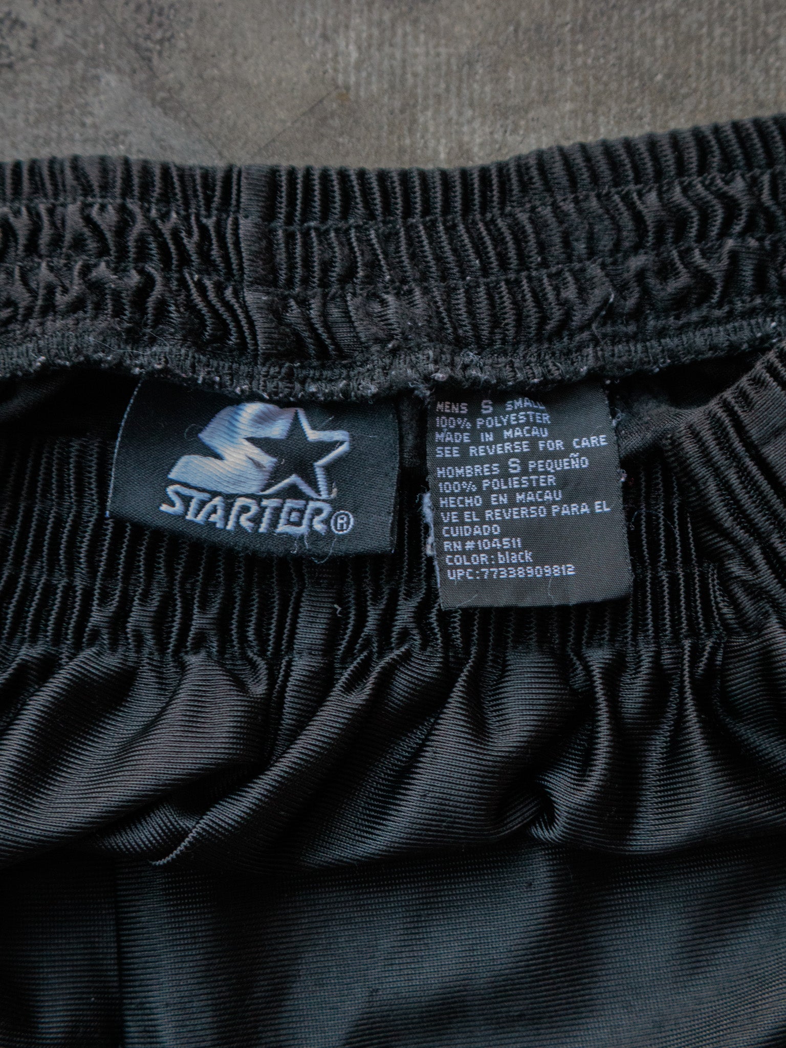 Vintage 00s Black Starter Track Pants (S)