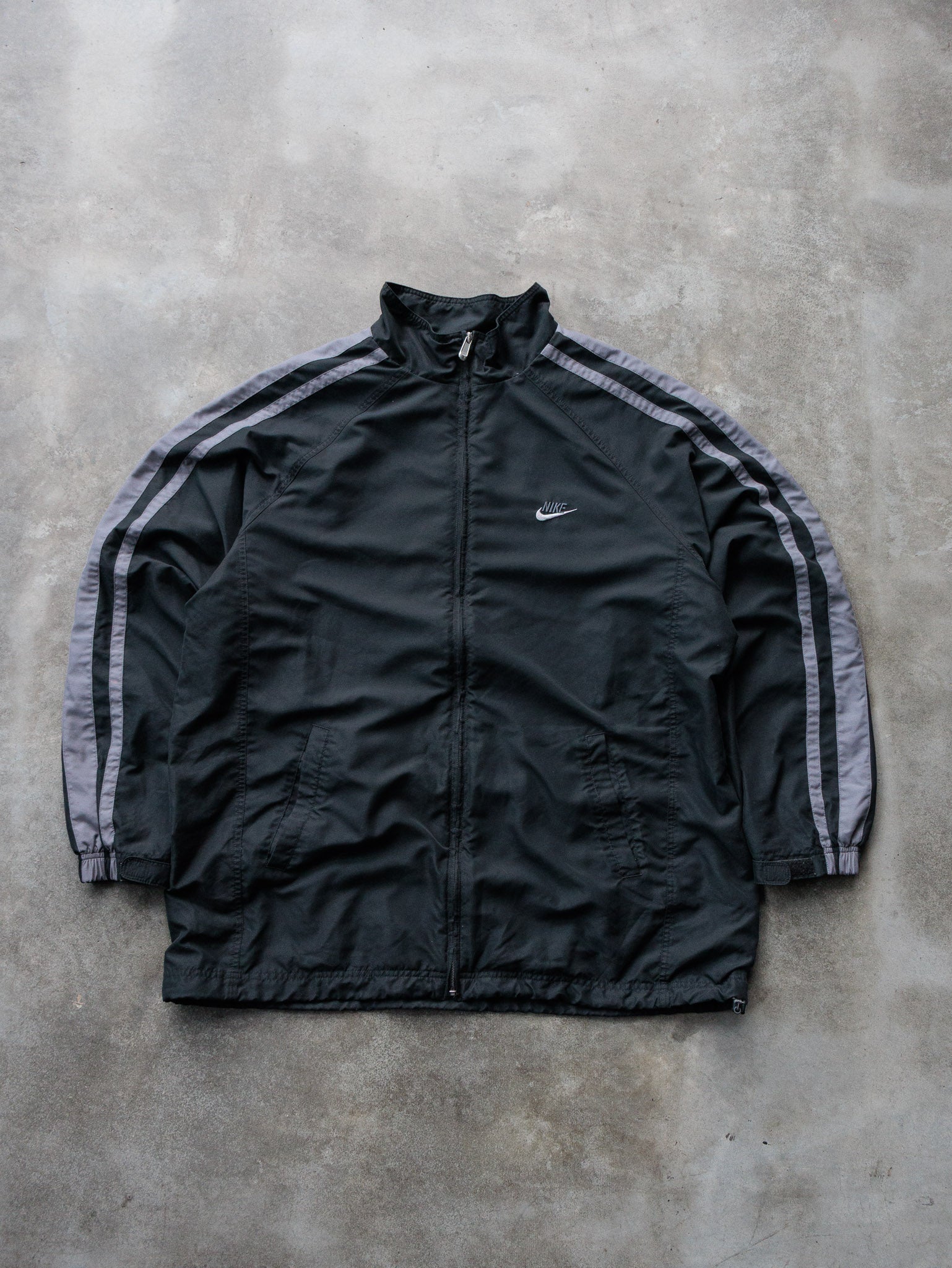 Vintage Black Nike Track Jacket (2XL)