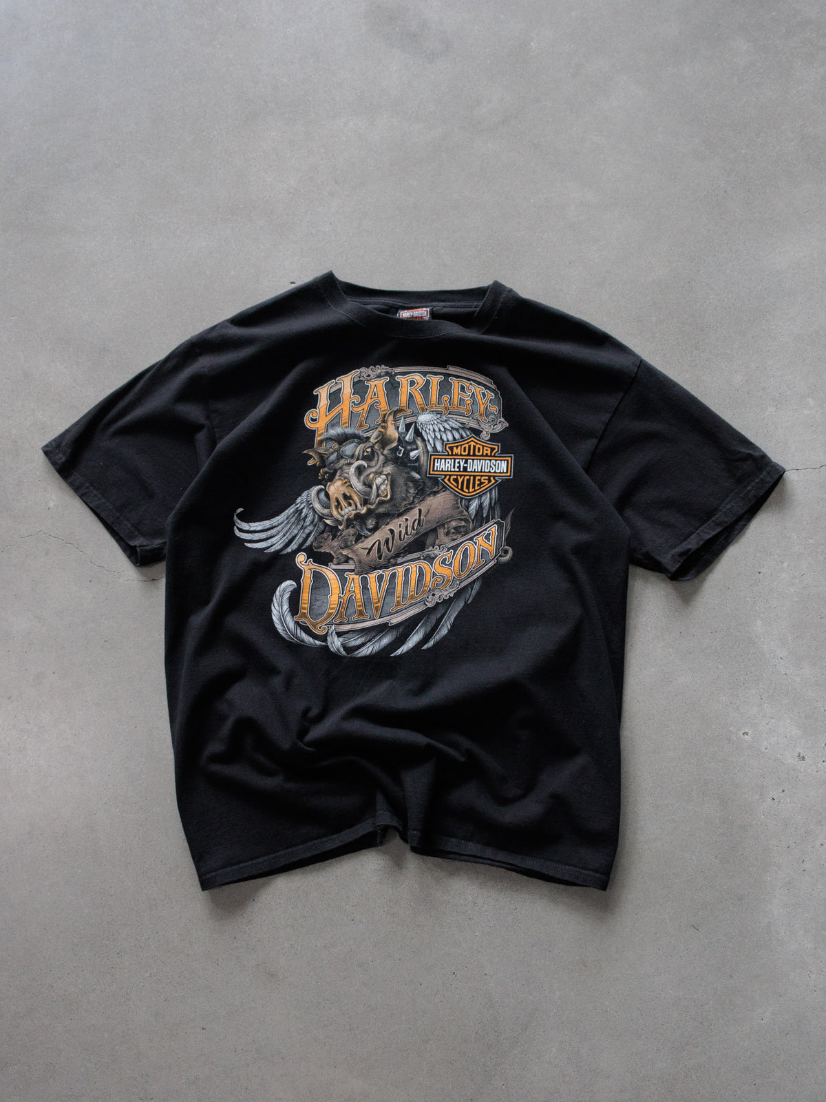 Vintage 2016 Black Harley-Davidson Janesville Wisconsin Tee (L)