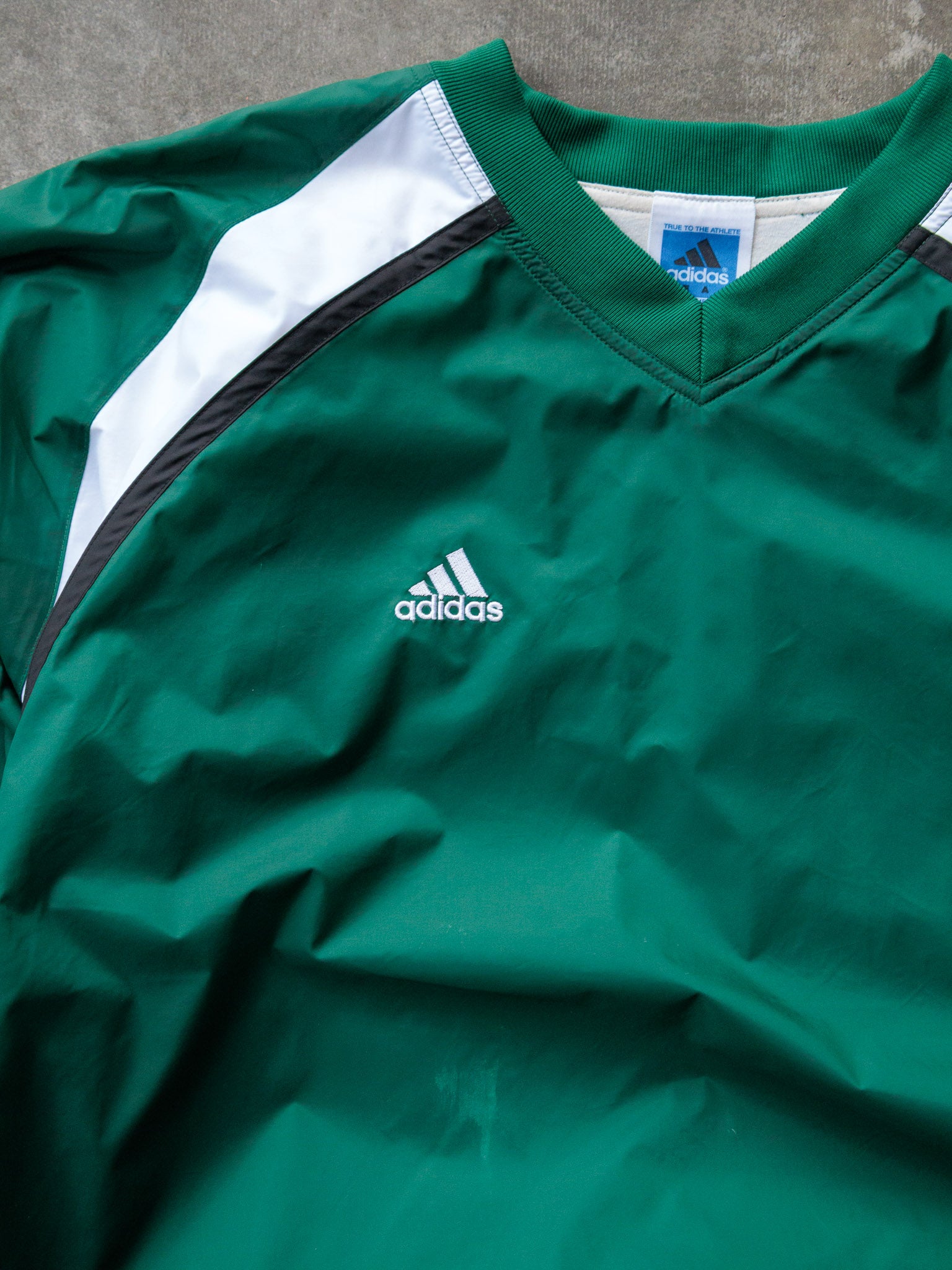 Vintage 00s Green Adidas Pullover Jacket (L)