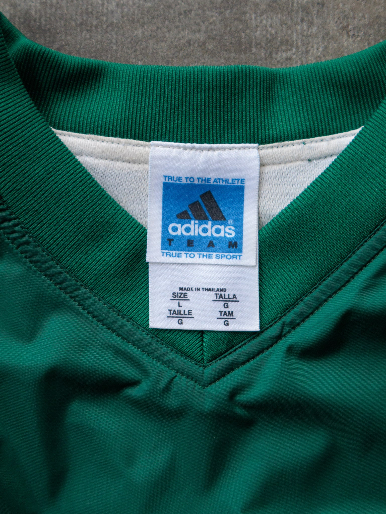 Vintage 00s Green Adidas Pullover Jacket (L)