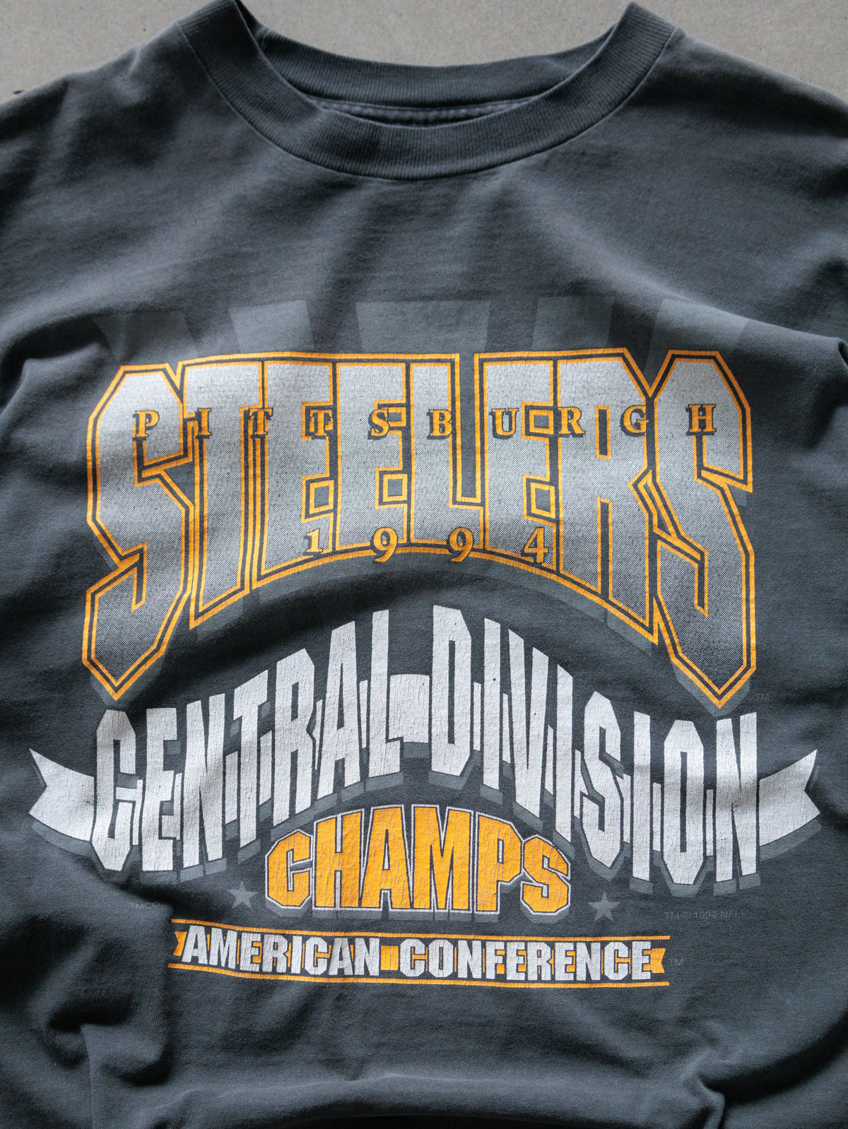Vintage 1994 Grey Pittsburgh Steelers Tee (XL)
