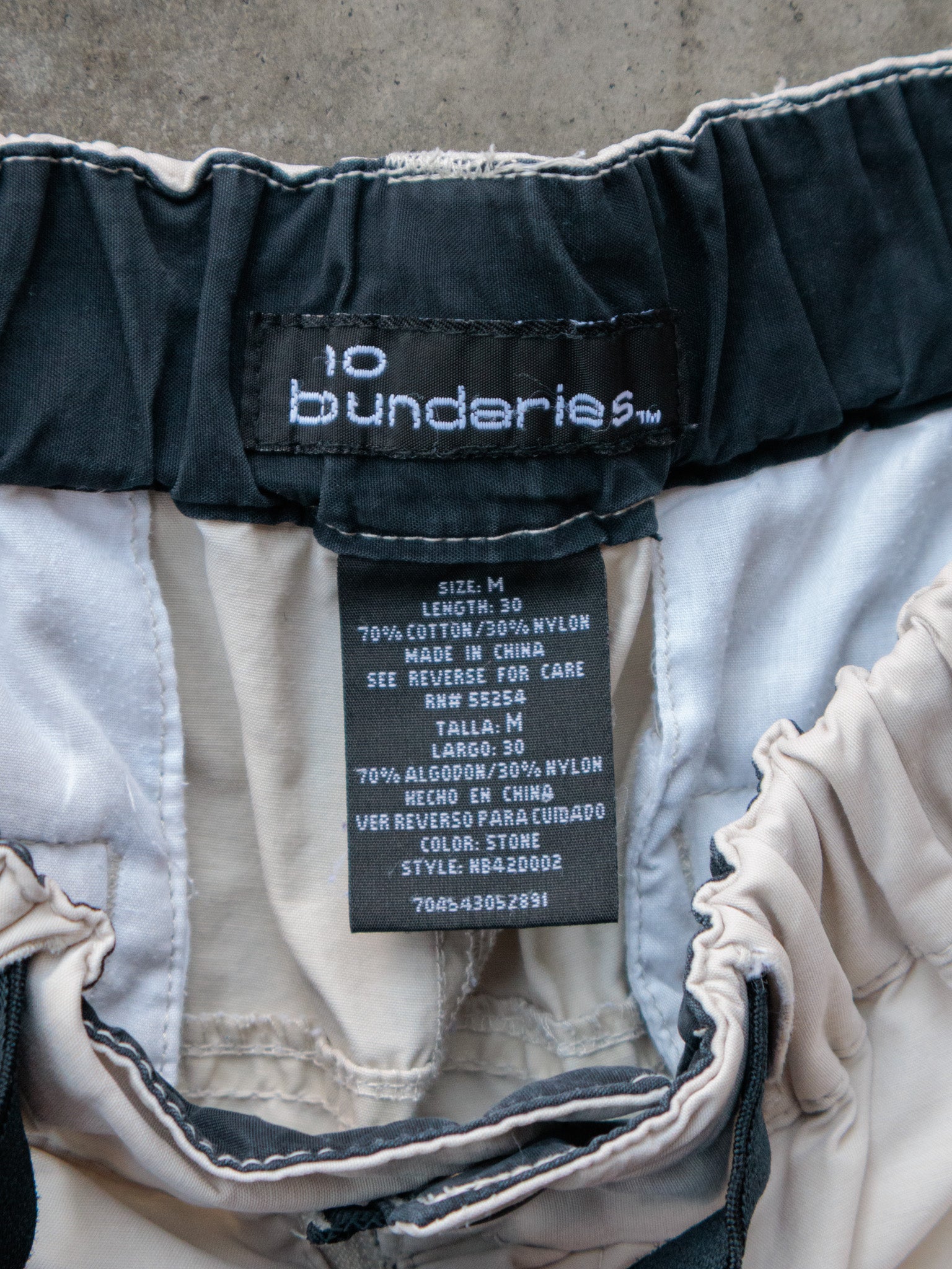Vintage Beige Cargo Track Pants (M)