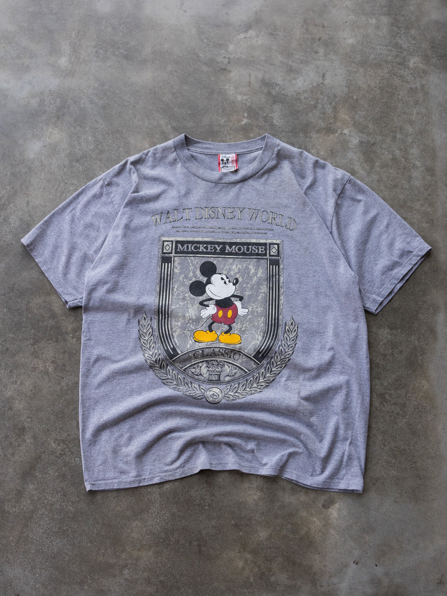 Vintage 90s Grey Walt Disney World Mickey Mouse Tee (XL)