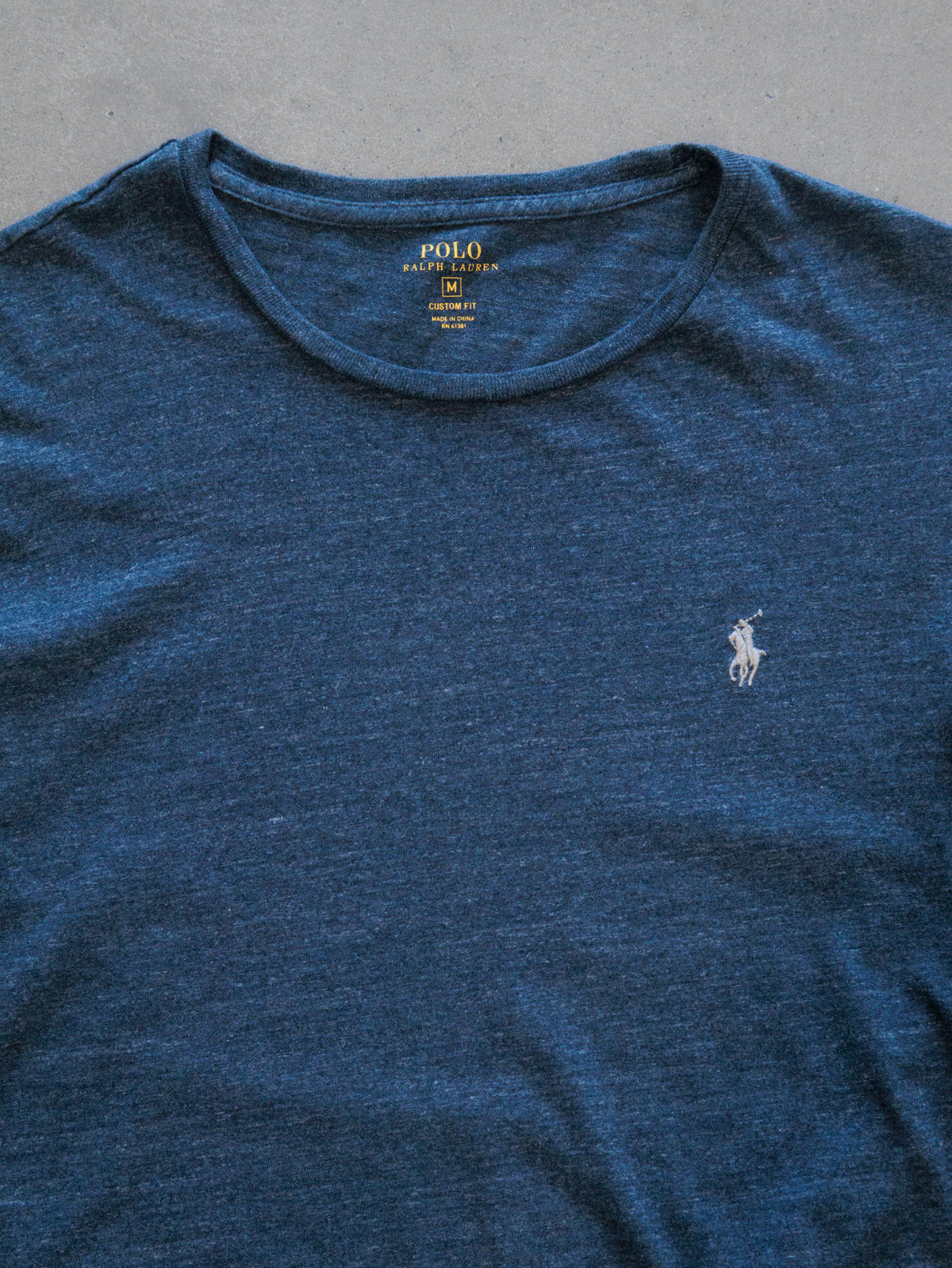 Vintage Navy Polo Ralph Lauren Long Sleeve Tee (M)