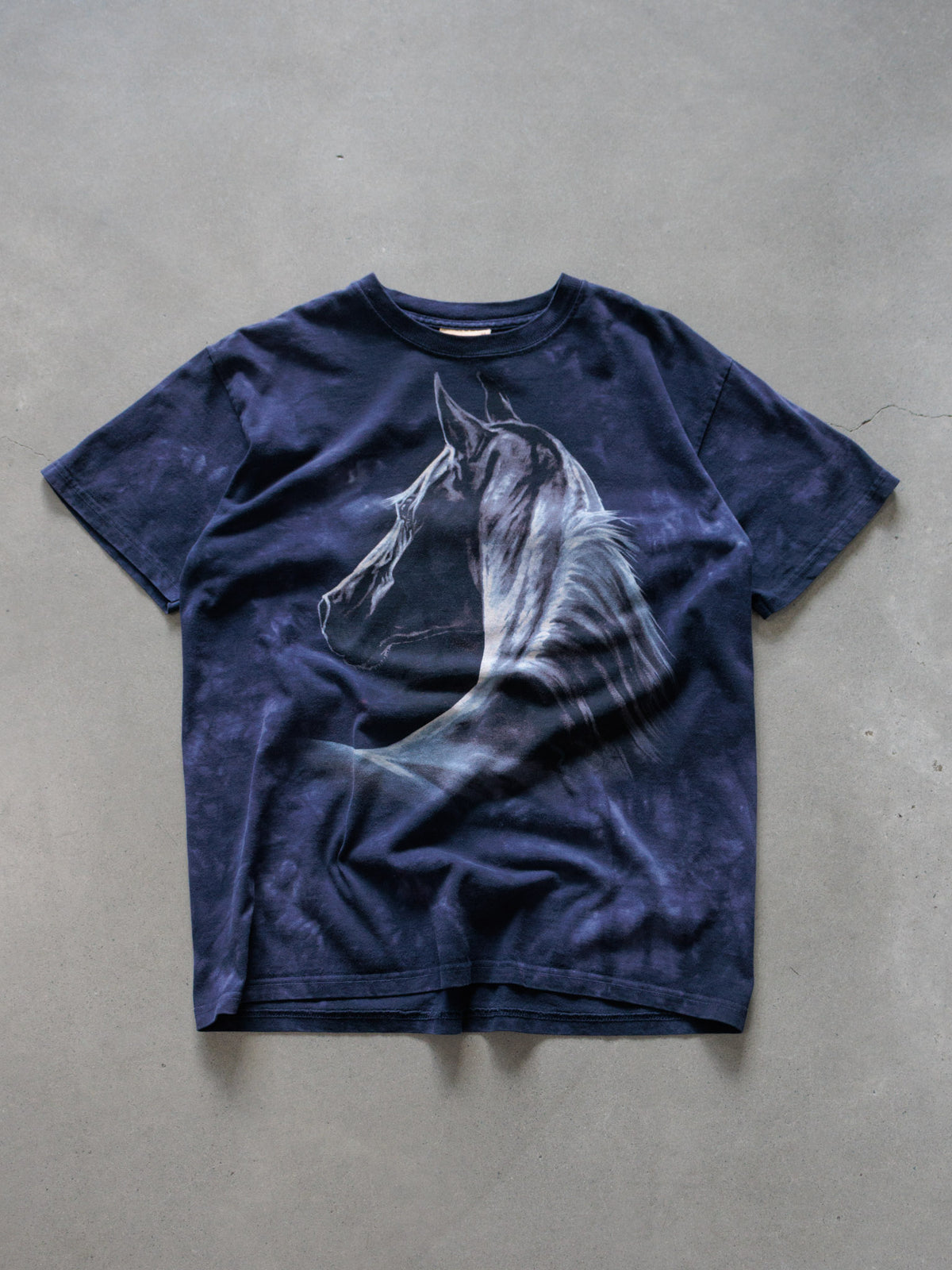 Vintage 90s Navy Tie-Dye The Mountain Horse Tee (M)