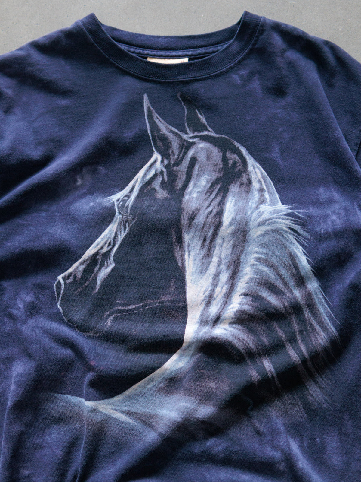 Vintage 90s Navy Tie-Dye The Mountain Horse Tee (M)