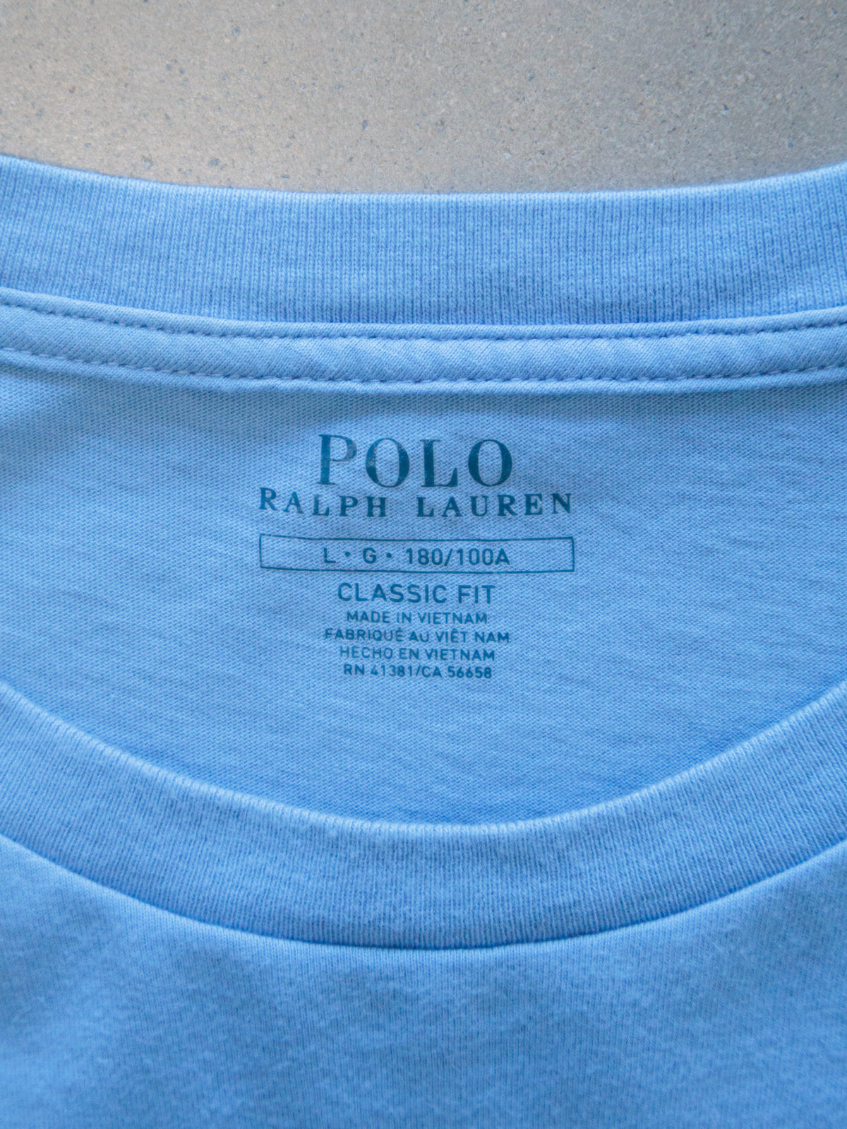 Vintage Blue Polo Ralph Lauren Tee (L)