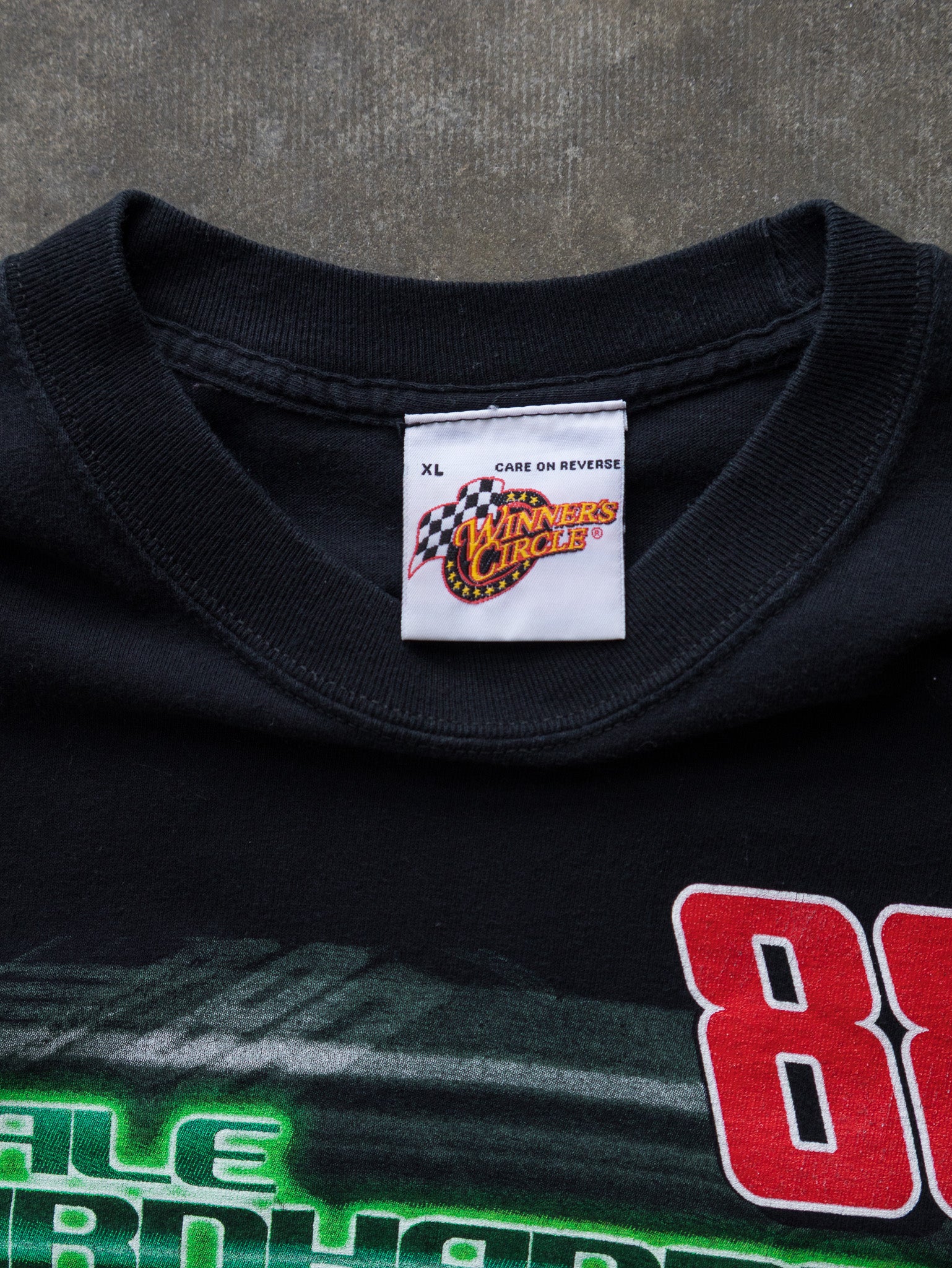 Vintage 00s Black Dale Earnhardt Jr. NASCAR Tee (XL)