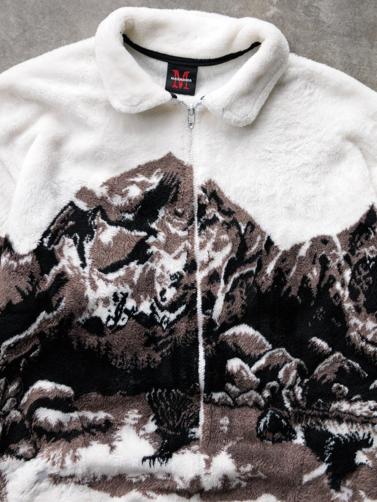 Vintage 90s White Mazmania Mountain Fleece Sweatshirt (-)