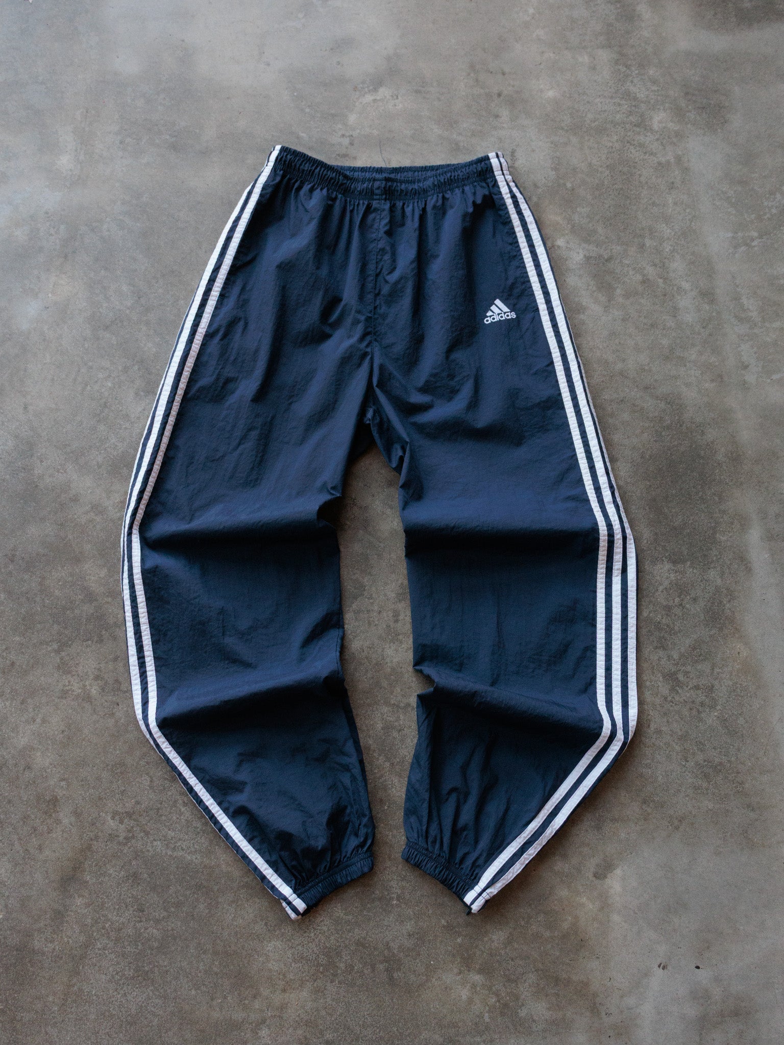 Vintage 90s Navy Adidas Track Pants (M)