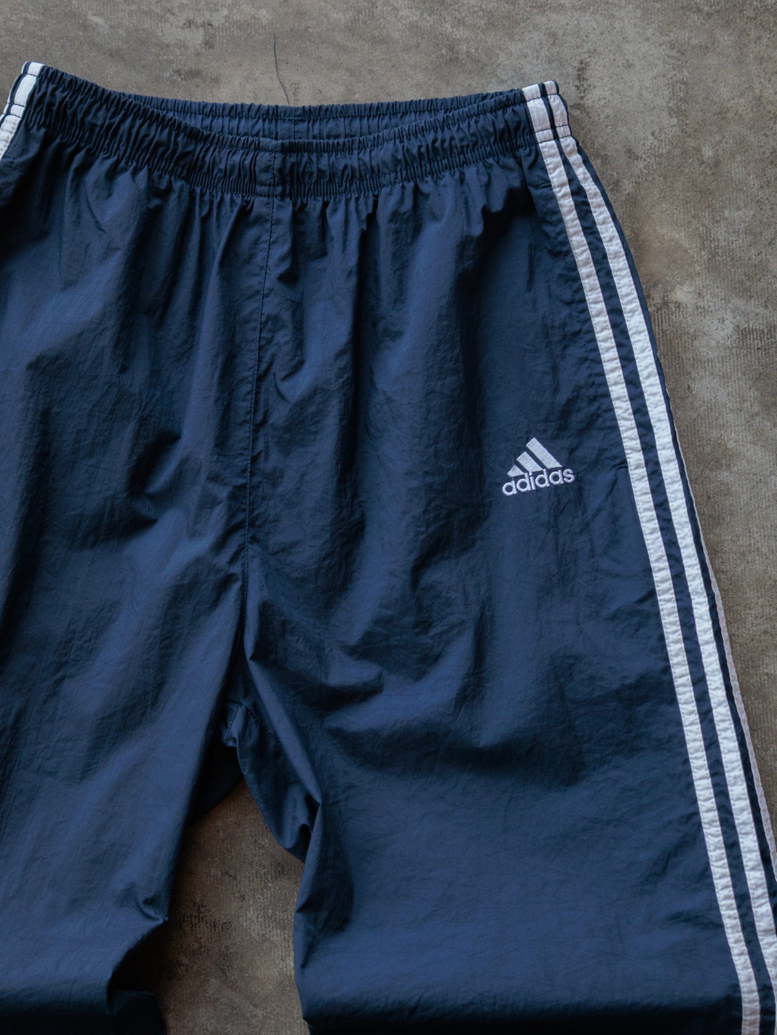 Vintage 90s Navy Adidas Track Pants (M)