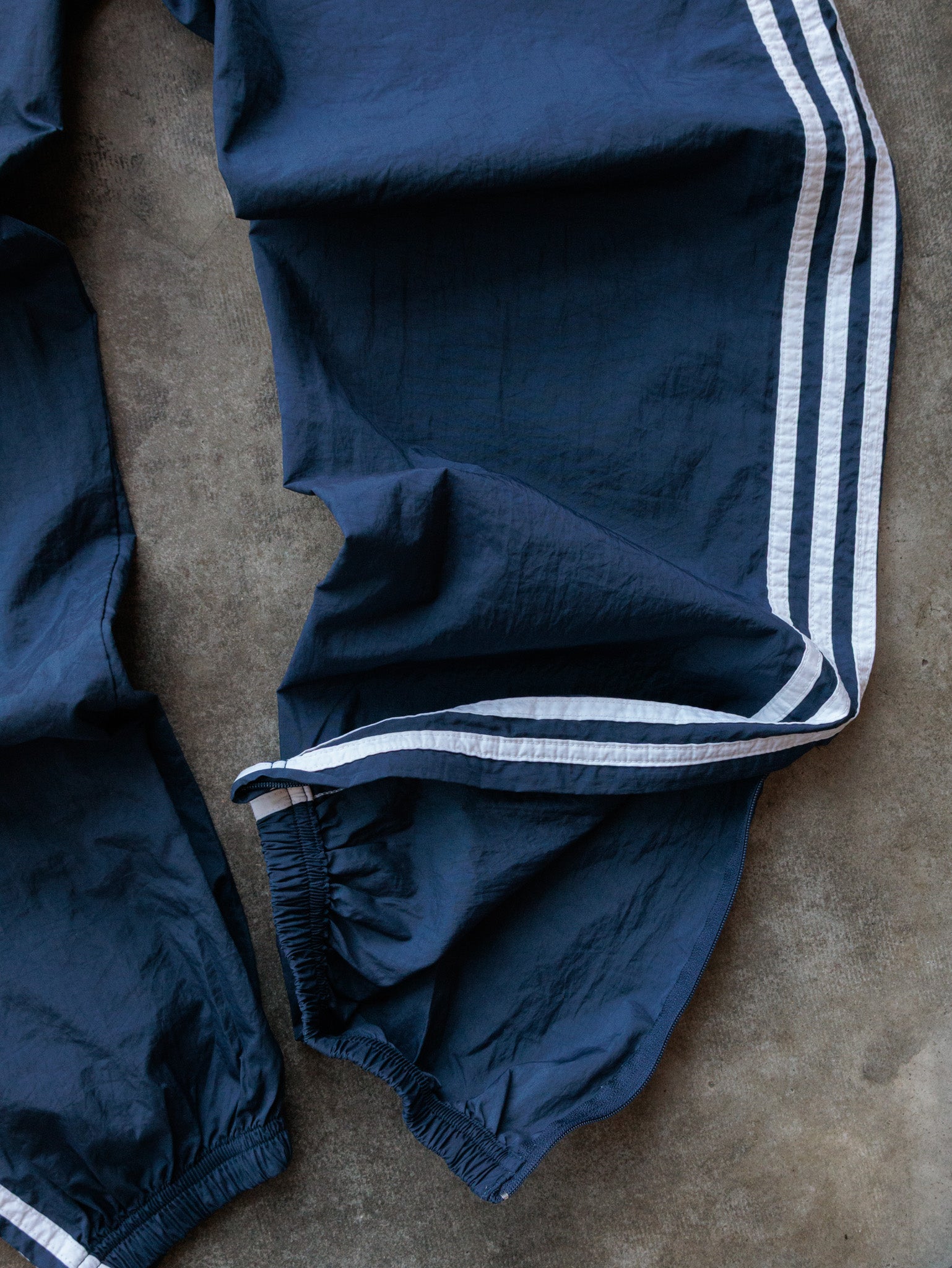 Vintage 90s Navy Adidas Track Pants (M)