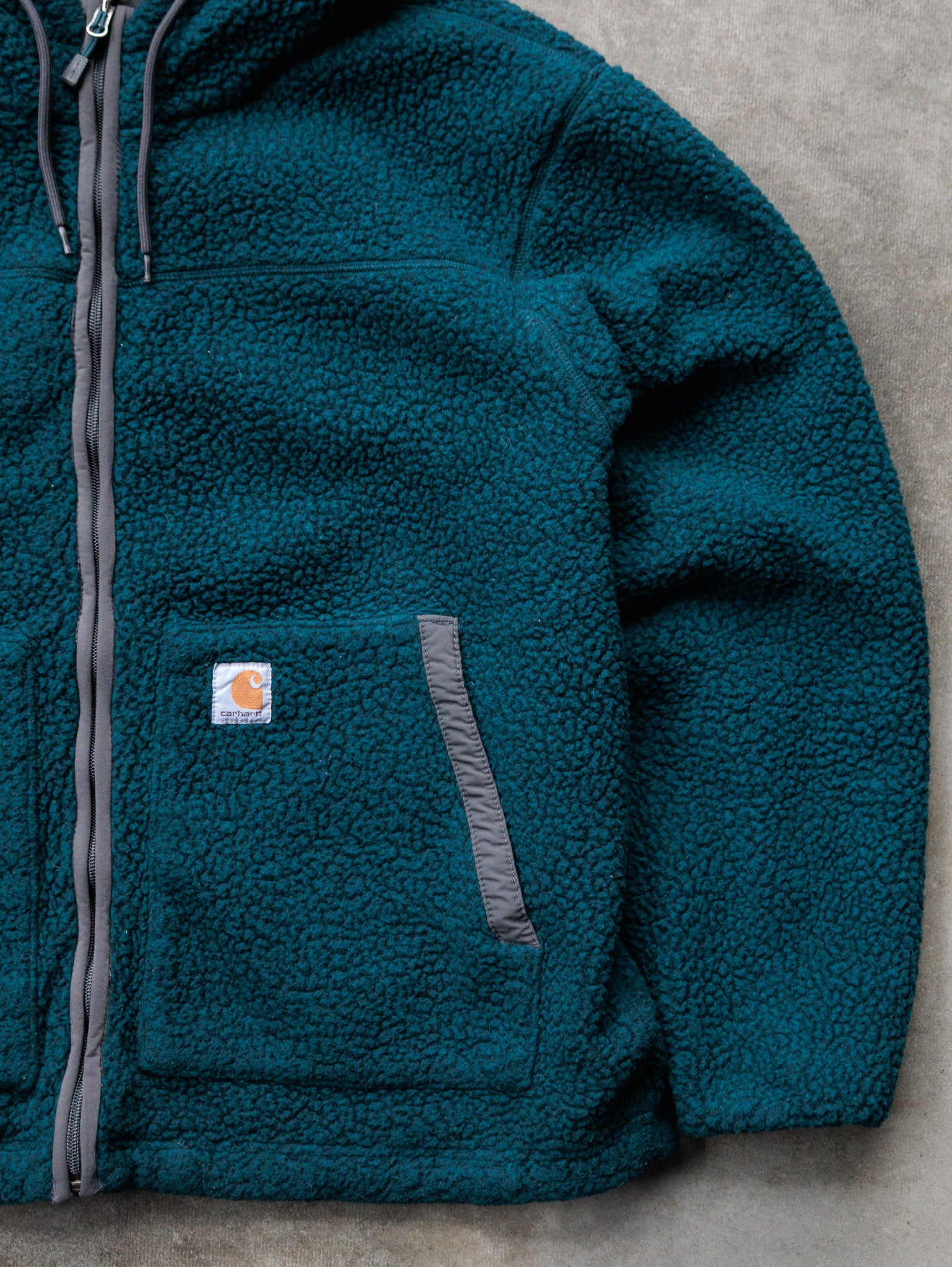 Vintage Green Carhartt Reversible Fleece Jacket (-)