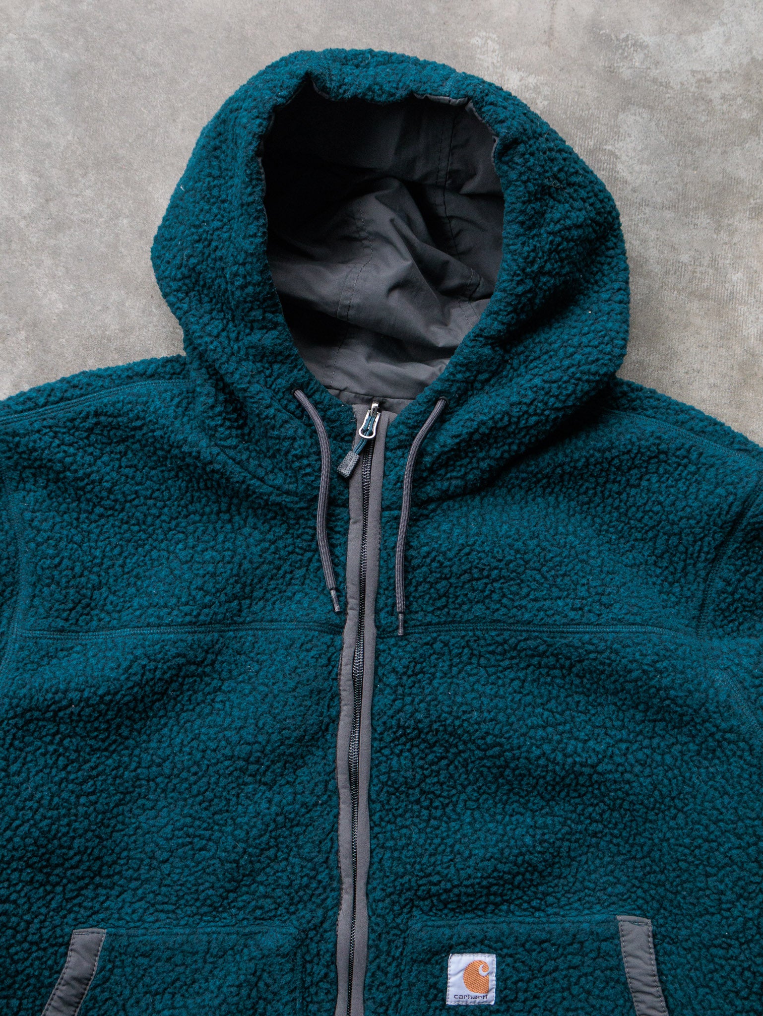 Vintage Green Carhartt Reversible Fleece Jacket (-)