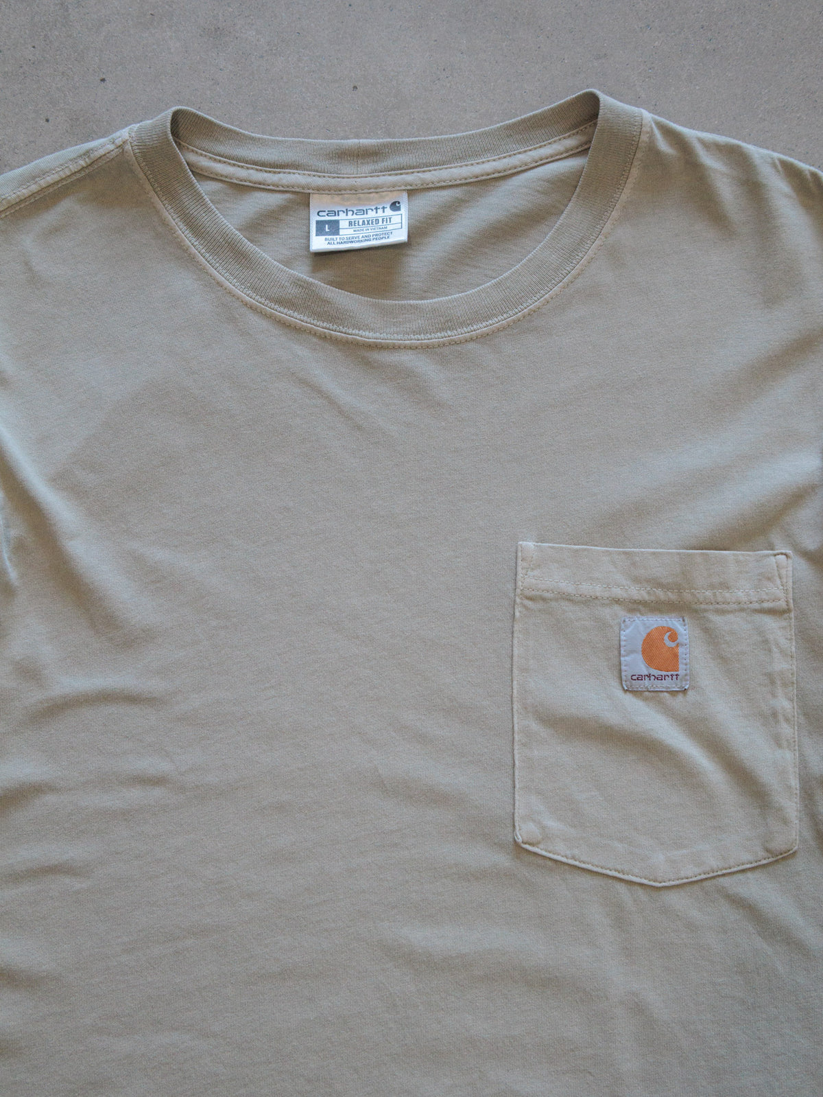 Vintage Green Carhartt Pocket Tee (L)