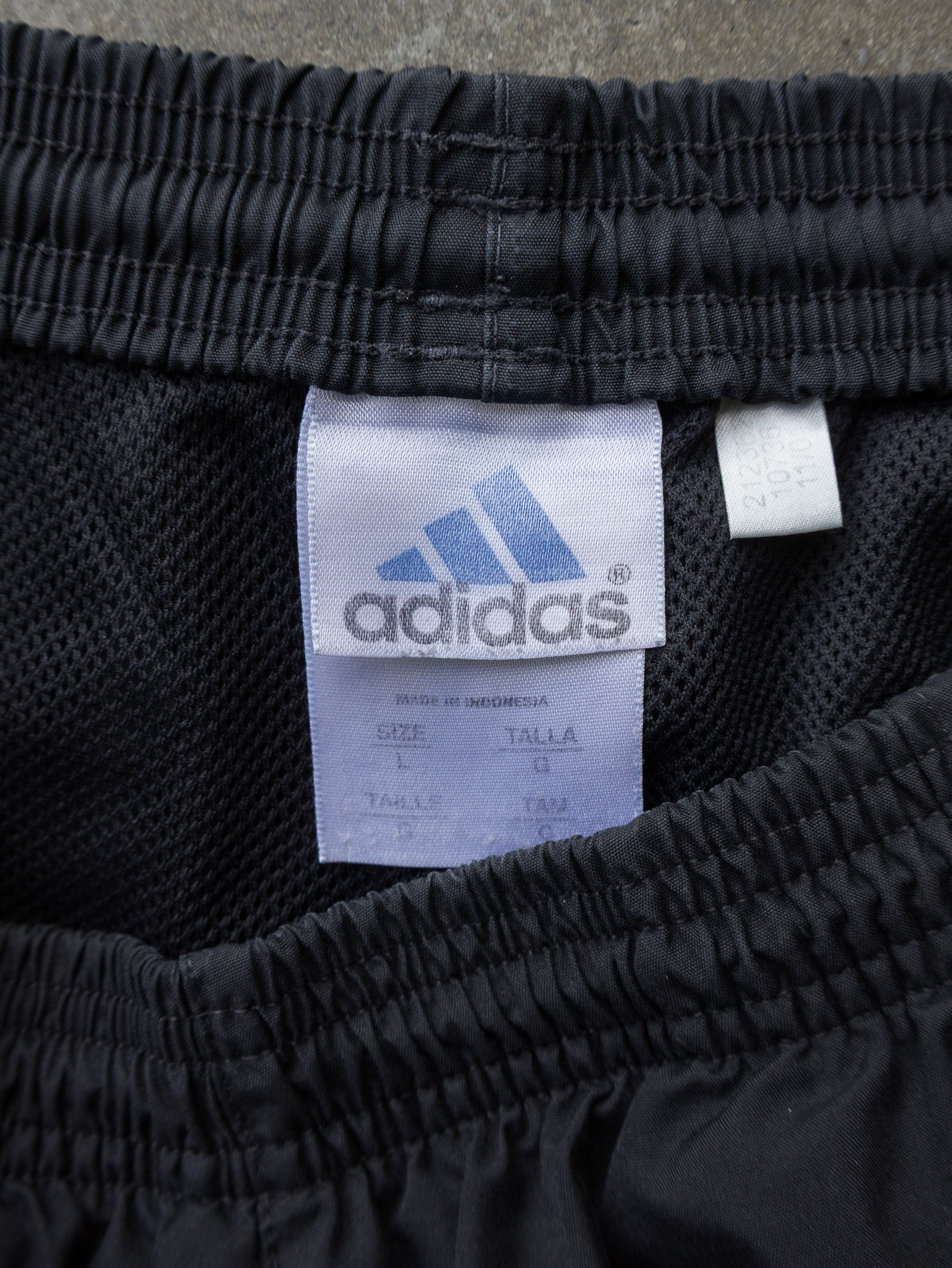 Vintage 00s Black & White Adidas Track Pants (L)