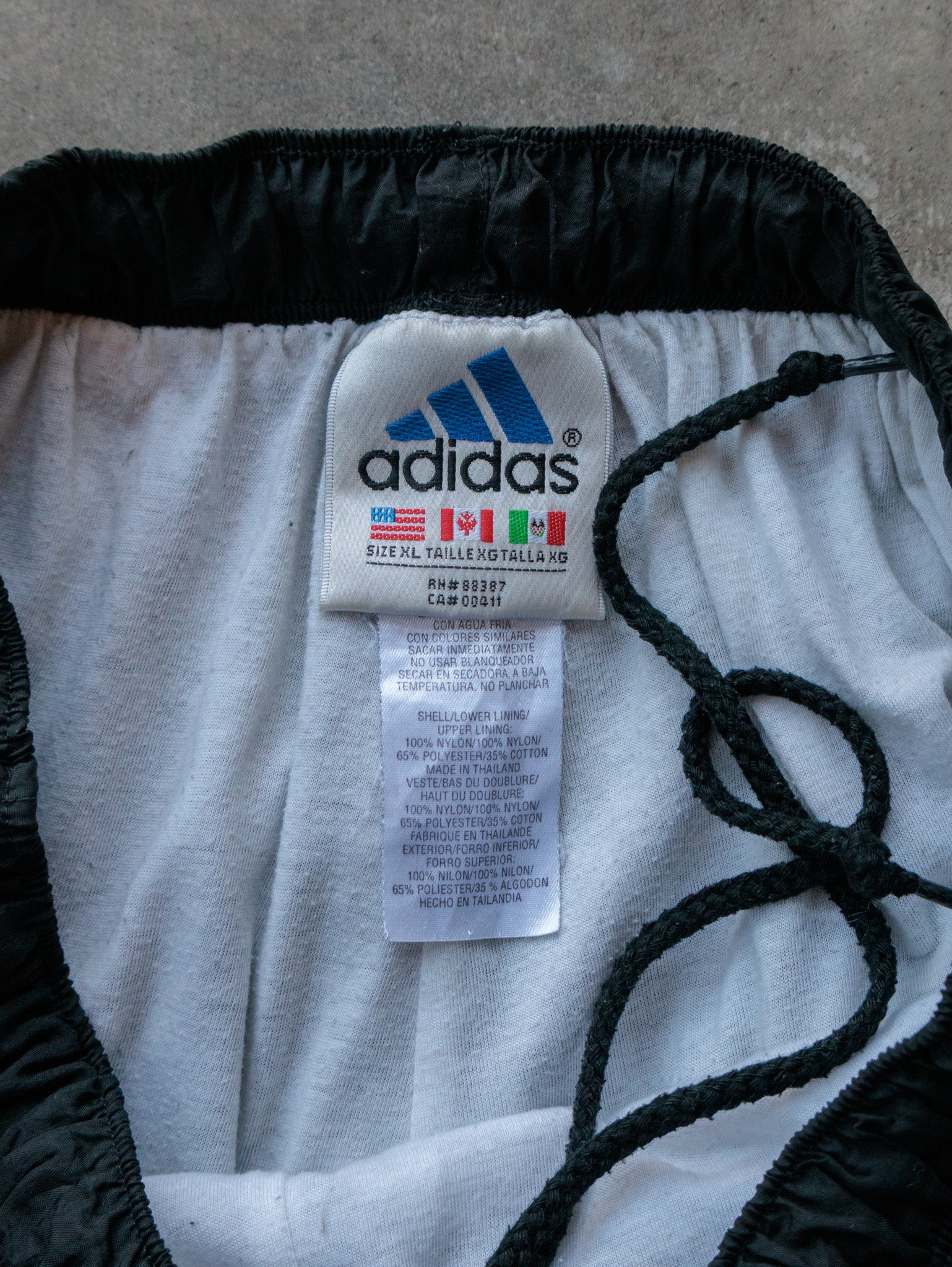 Vintage 90s Black Adidas Track Pants (XL)