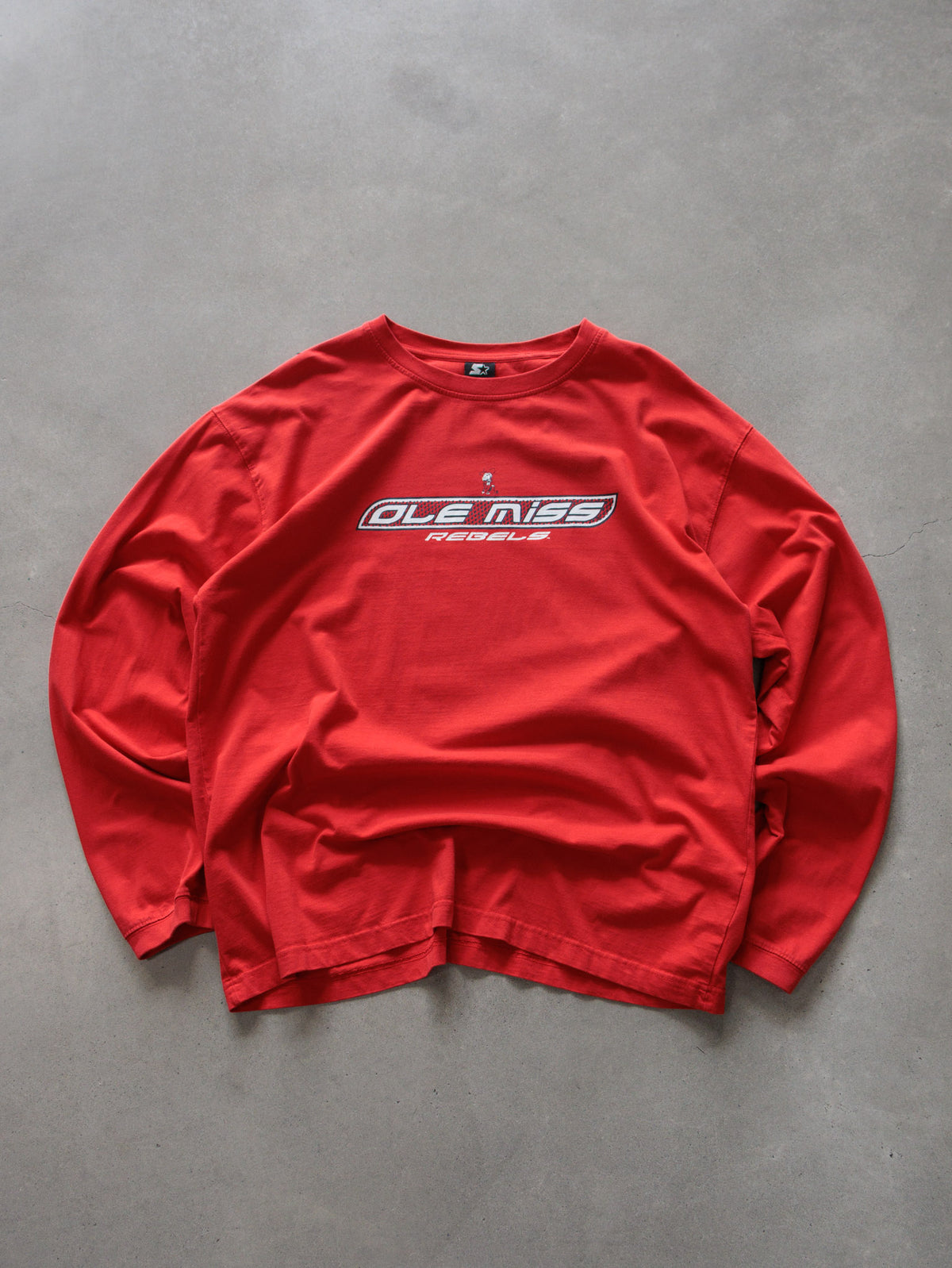 Vintage 00s Red Starter Ole Miss Rebels Long Sleeve Tee (XL)
