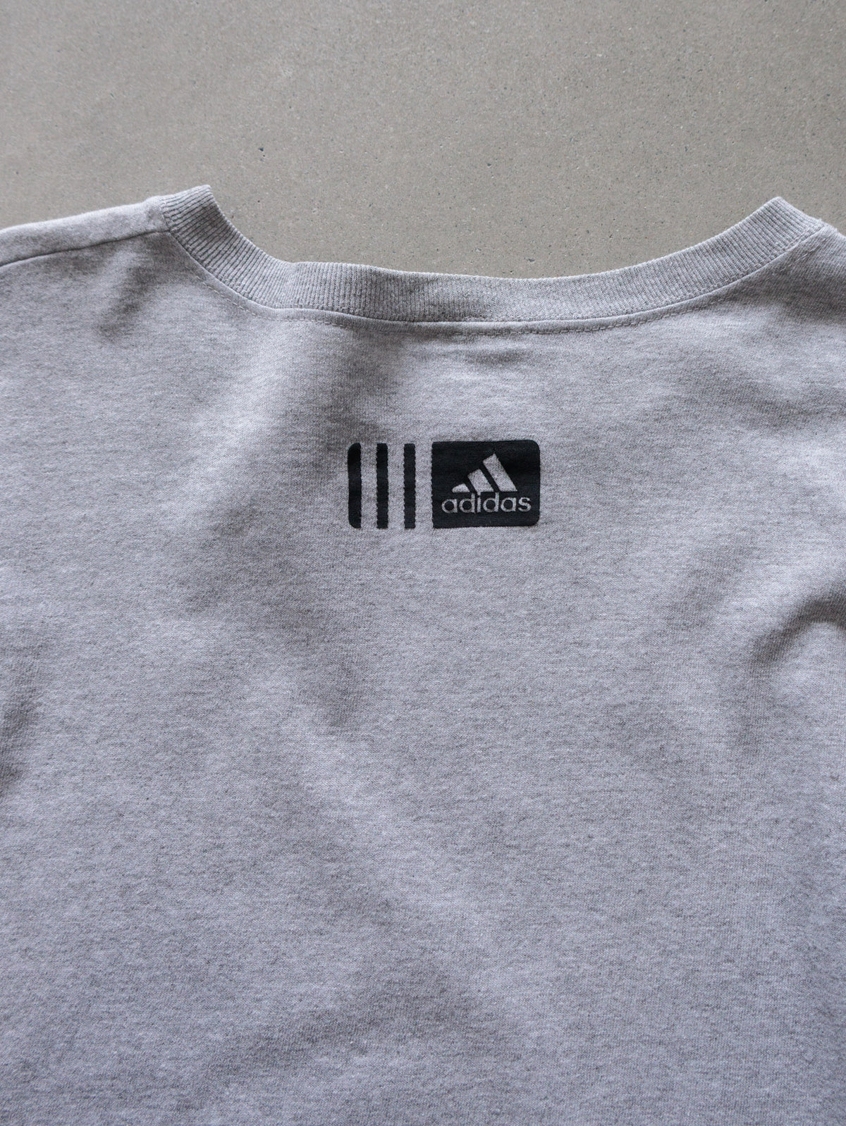Vintage Grey Adidas Long Sleeve Tee (L)